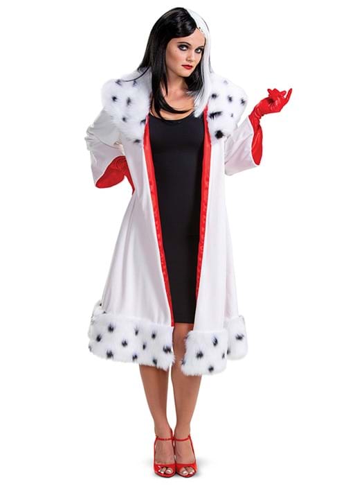 101 Dalmatians アニメ版 クルエラジャケットデラックス 女性用コスチュームイベント ハロウィン コスプレ 大人女性