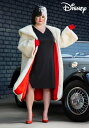 Cruella De Vil デラックス コート 女性用 ハロウィンコスチューム 大きいサイズ