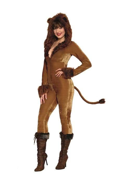 セクシー臆病なライオンジャンプスーツ 女性用コスチュームイベント ハロウィン コスプレ 大人女性