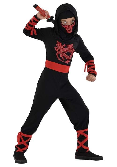 Rakuten - 男の子用 ブラッドドラゴン忍者コスチューム ハロウィン コスプレ衣装