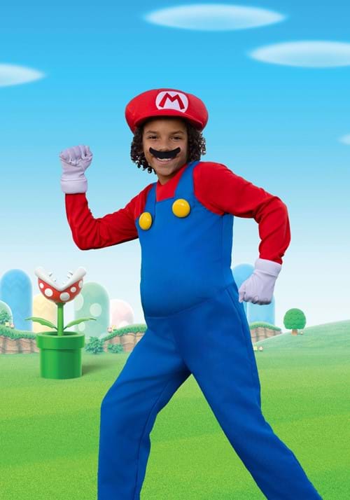 ザ・スーパーマリオブラザーズ 子供用 マリオ デラックスコスチューム ハロウィン コスプレ衣装