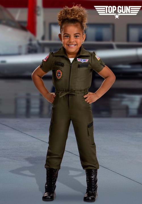 女の子用 幼児 フライトスーツ トップガン コスチューム ハロウィン コスプレ衣装