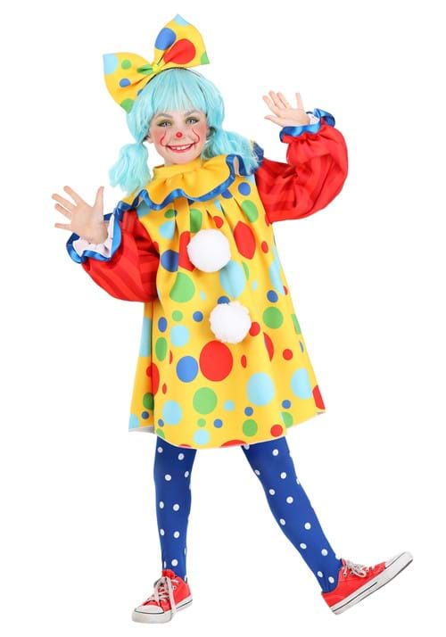 Clown - 女の子用 ポッシュ ポルカドット ピエロ コスチューム