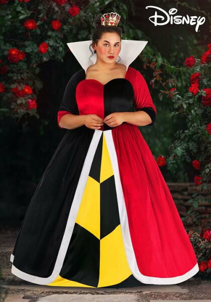 大きいサイズ デラックス Disney ハートの女王 コスチューム レディース 大人 女性 ハロウィン コスプレ衣装
