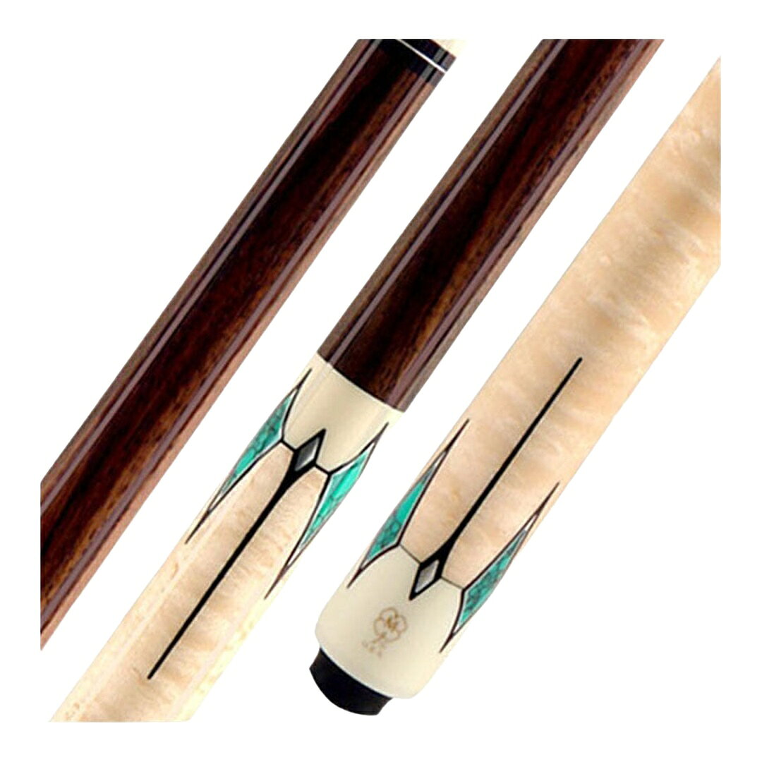 McDermott G Series Rosewood Forearm G-Coreシャフト プレーキュー ノーラップ ターコイズ/ピューター・インレイ