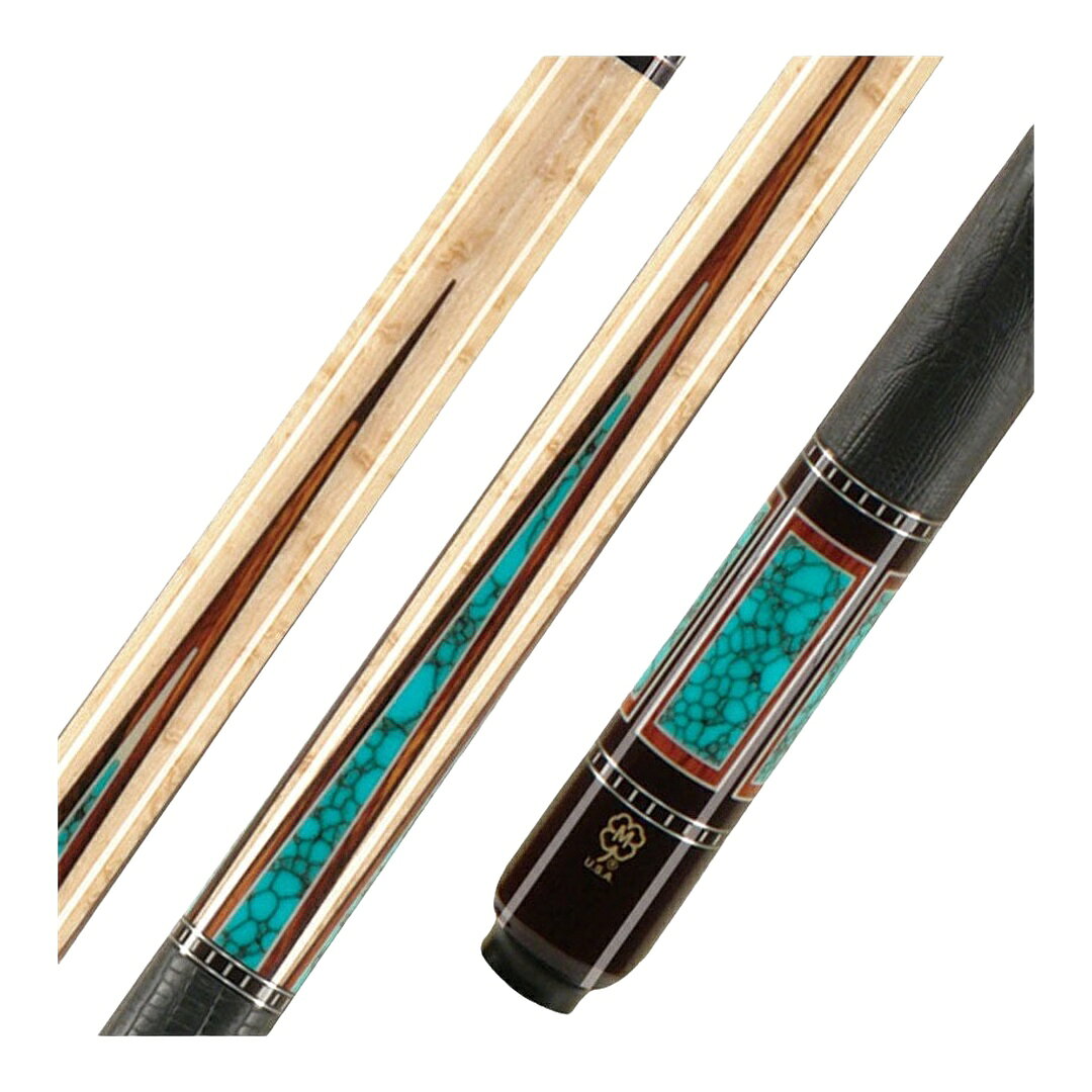 McDermott G Series Birdseye Maple Turquoise Inlays ビリヤードキュー プレーキュー G-Coreシャフト リザード型押しレザーラップ