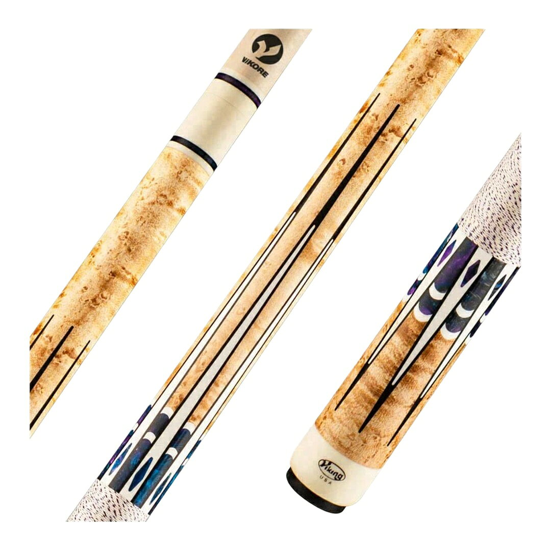 Viking Impero Series Birdseye Maple Blue Dream Inlays プレーキュー Vikoreシャフト アイリッシュリネンラップ
