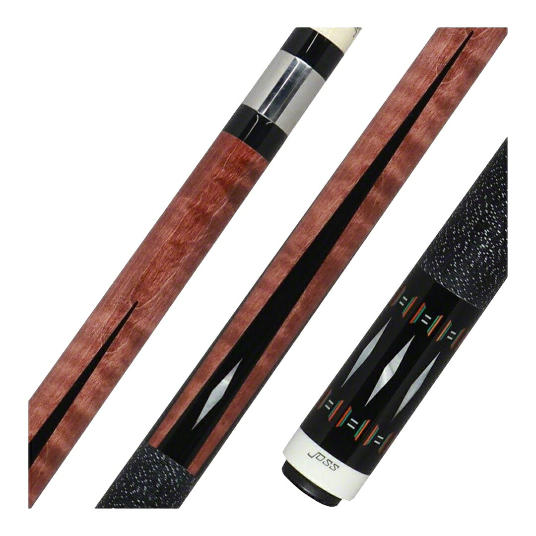 PRODUCT DETAILS Joss Curly Maple プレーキュー エボニー 4ポイント パールインレイ カナディアンメープル【商品仕様】・ 種別：プレーキュー・ シャフト：ハードメープル・ ジョイント：5/16x14・ バット材質：カナディアンカーリーメープル、ソリッドエボニー・ インレイ：パールダイヤモンド、カラーダッシュ・ ラップ：ウッド（ノーラップ）・ 全長：約58インチ（約147cm）・ 重量調整：ウェイトボルト方式【特徴】・ カナダ産の厳選されたカーリーメープルを使用し、ハンドラビングによるナツメグ・ステイン仕上げで木目の美しさを際立たせています。・ フォアアームにはパールダイヤモンドをあしらった4つのソリッドエボニー・ポイントが配置されています。・ バットスリーブには8つのパールダイヤモンド、64個のカラーリバースダッシュ、16個のスタンダードダッシュが精密にインレイされています。・ エボニーを基調とした装飾的なデザインに、伝統的な5/16x14ジョイントを採用しています。【ご注意】・ 海外並行輸入品のため、付属の説明書がある場合は英語表記となります。【重量のご指定】・ 重量：19oz（標準）／選択可：19oz、18oz、18.25oz、18.5oz、18.75oz、19.25oz、19.5oz、19.75oz、20oz、20.25oz、20.5oz、20.75oz、21oz・ シャフト径：13.00mm（標準径のみ・変更不可）・ 重量のご希望がある場合はご注文時の備考欄にご記入ください。ご指定がない場合は標準仕様で手配いたします。・ 重量はメーカー出荷時の実測により±0.25oz程度前後することがあります。・ ご指定仕様で手配するため、ご注文後の仕様変更・返品交換はお受けできません。 ■ 商品について 海外輸入品（説明書は英語表記の場合あり） ■ ご注意 ・掲載画像は実物に近い色味になるよう調整しておりますが、ご利用の環境により差異が生じる場合があります。・複数店舗で在庫を共有しているため、ご注文後に在庫切れとなる場合がございます。 ■ 納期について お届けの目安を必ずご確認ください。 海外正規ルート仕入れ品 海外ブランド ▼ 海外正規ブランド店 正規代理店 ▼ 当 店 ※本商品は並行輸入品です 製造元は正規品と同一のブランド・メーカーです。当店では海外正規ルートより仕入れた商品を取り扱っております。流通ルートが異なるのみで、商品自体に違いはございません。 ── 当店の商品について ── 正規品のみ取り扱い 海外正規店・正規代理店から商品を直接仕入れ、国内に輸入して販売しております。 日本未入荷・海外限定モデルも多数 日本未入荷・海外限定モデルも多数取り扱っております。サイズ・カラー違いや海外限定で販売された製品など、日本では手に入りにくいアイテムをお届けいたします。 お求めやすい価格の理由 海外市場での価格差や流通ルートの違いにより、国内販売価格よりお求めやすくなっております。品質はそのままに、よりお手頃な価格でお届けいたします。 安心保証 ご使用前に万が一、製品に不具合がございました場合は、交換または商品代金のご返金にて対応させていただきます。商品到着後5日以内にご連絡ください。 ご注意 海外からの輸入品となります。海外輸送のため、外箱に軽微なスレ等がある場合がございますが、商品本体には影響ございません。 ※在庫状況は仕入先の在庫情報をもとに出来る限り正確に表示しておりますが、取寄せ商品のため、タイミングによりご注文後に欠品・キャンセルとなる場合がございます。 お探しの商品がございましたら、お気軽にご相談ください。