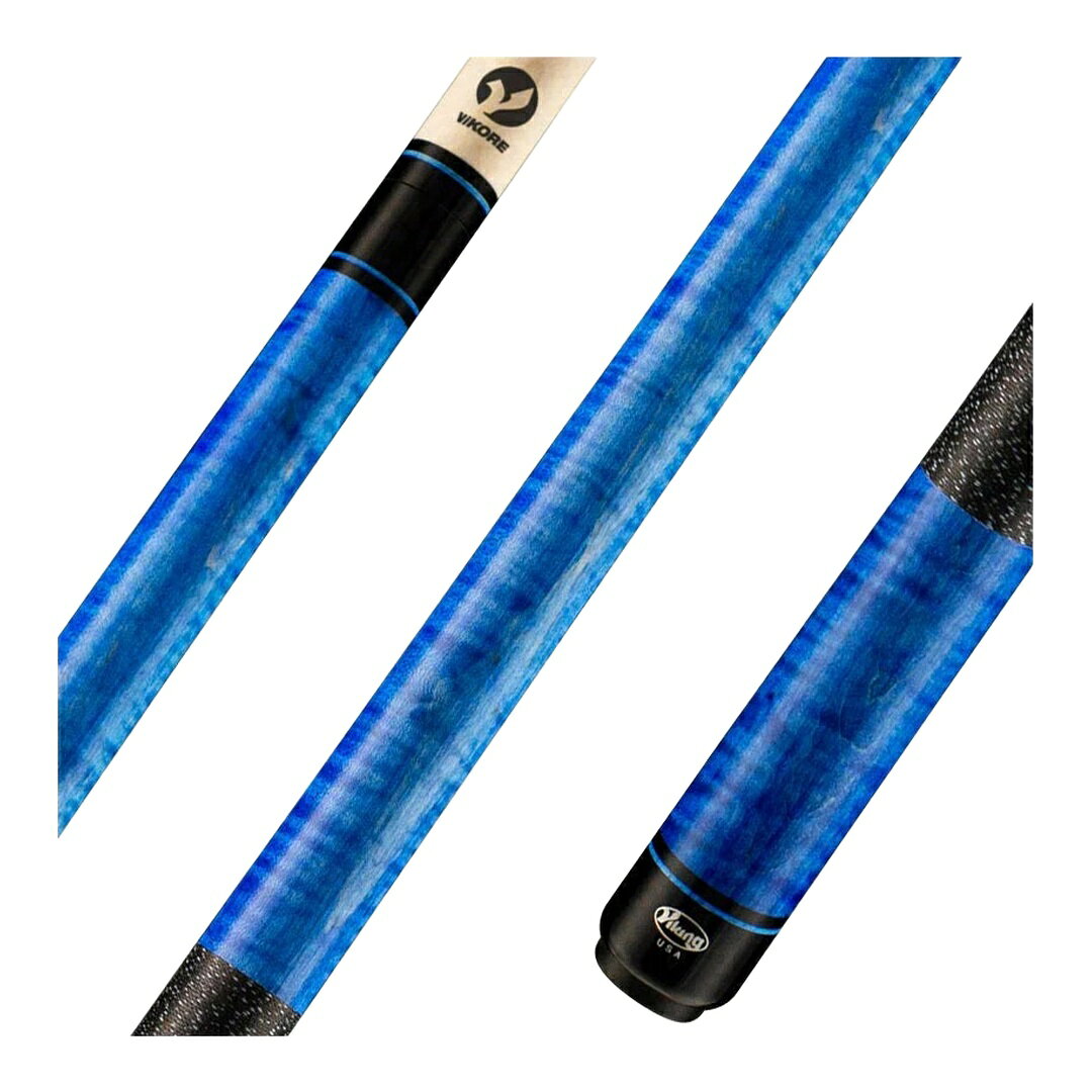 Viking Kayano Series Blue Stained プレーキュー ViKOREシャフト カーリーメープル アイリッシュリネンラップ 5/16-18クイックリリース