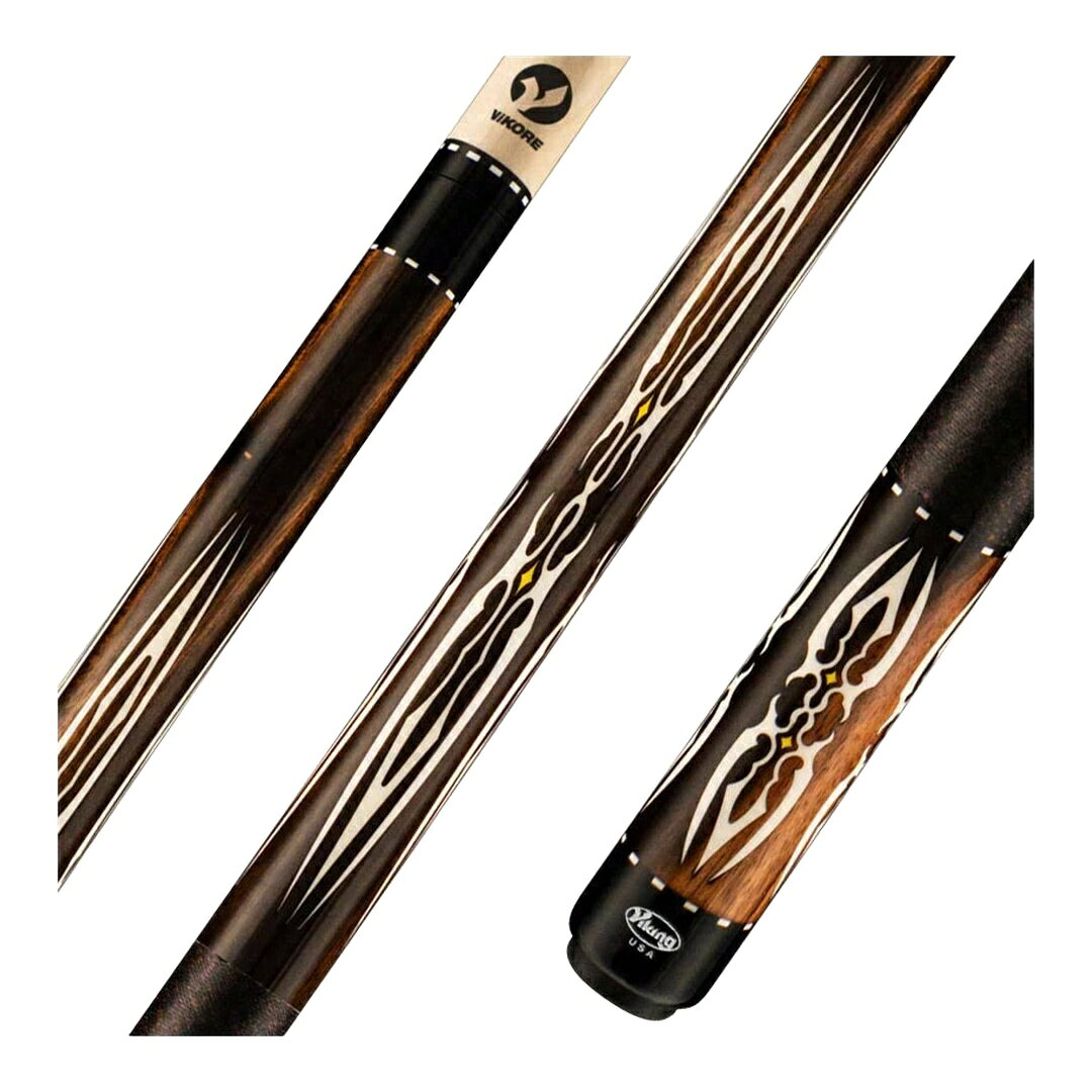 PRODUCT DETAILS Viking Motore Series Streaked Ebony White Pearl Inlays プレーキュー ViKORE メープルシャフト アイリッシュリネンラップ Viking 5/16 クイックリリース【商品仕様】・ 種別：プレーキュー・ シャフト：ViKORE ハードロックメープル（5年熟成）・ シャフト径：12.75mm・ テーパー：12インチ〜14インチ プロテーパー・ 先角：Viking SUPER Ferrule・ タップ：Everest（エベレスト）積層レザータップ・ ジョイント：Viking 5/16 クイックリリース（ステンレス）・ バット材質：ストリークドエボニー、ホワイトパールインレイ・ ラップ：ブラックアイリッシュリネン・ 仕上げ：UVウレタン3層コーティング【特徴】・ バットの径を細めに設計しており、快適なグリップ感と操作性を追求しています。・ 18〜24ヶ月の期間をかけ、9回から11回に分けた旋盤加工工程を経て精度を高めたバット構造を採用しています。・ ローディフレクション技術を取り入れたViKOREパフォーマンスシャフトにより、ショットの正確性を高めています。・ 独自のViking 5/16クイックリリースジョイントを搭載し、確実な接続とスムーズな脱着を可能にします。【ご注意】・ 海外並行輸入品のため、付属の説明書がある場合は英語表記となります。【重量のご指定】・ 重量：19oz（標準）／選択可：19oz、18oz、18.25oz、18.5oz、18.75oz、19.25oz、19.5oz、19.75oz、20oz、20.25oz、20.5oz、20.75oz、21oz・ シャフト径：12.75mm（標準径のみ・変更不可）・ 重量のご希望がある場合はご注文時の備考欄にご記入ください。ご指定がない場合は標準仕様で手配いたします。・ 重量はメーカー出荷時の実測により±0.25oz程度前後することがあります。・ ご指定仕様で手配するため、ご注文後の仕様変更・返品交換はお受けできません。 ■ 商品について 海外輸入品（説明書は英語表記の場合あり） ■ ご注意 ・掲載画像は実物に近い色味になるよう調整しておりますが、ご利用の環境により差異が生じる場合があります。・複数店舗で在庫を共有しているため、ご注文後に在庫切れとなる場合がございます。 ■ 納期について お届けの目安を必ずご確認ください。 海外正規ルート仕入れ品 海外ブランド ▼ 海外正規ブランド店 正規代理店 ▼ 当 店 ※本商品は並行輸入品です 製造元は正規品と同一のブランド・メーカーです。当店では海外正規ルートより仕入れた商品を取り扱っております。流通ルートが異なるのみで、商品自体に違いはございません。 ── 当店の商品について ── 正規品のみ取り扱い 海外正規店・正規代理店から商品を直接仕入れ、国内に輸入して販売しております。 日本未入荷・海外限定モデルも多数 日本未入荷・海外限定モデルも多数取り扱っております。サイズ・カラー違いや海外限定で販売された製品など、日本では手に入りにくいアイテムをお届けいたします。 お求めやすい価格の理由 海外市場での価格差や流通ルートの違いにより、国内販売価格よりお求めやすくなっております。品質はそのままに、よりお手頃な価格でお届けいたします。 安心保証 ご使用前に万が一、製品に不具合がございました場合は、交換または商品代金のご返金にて対応させていただきます。商品到着後5日以内にご連絡ください。 ご注意 海外からの輸入品となります。海外輸送のため、外箱に軽微なスレ等がある場合がございますが、商品本体には影響ございません。 ※在庫状況は仕入先の在庫情報をもとに出来る限り正確に表示しておりますが、取寄せ商品のため、タイミングによりご注文後に欠品・キャンセルとなる場合がございます。 お探しの商品がございましたら、お気軽にご相談ください。
