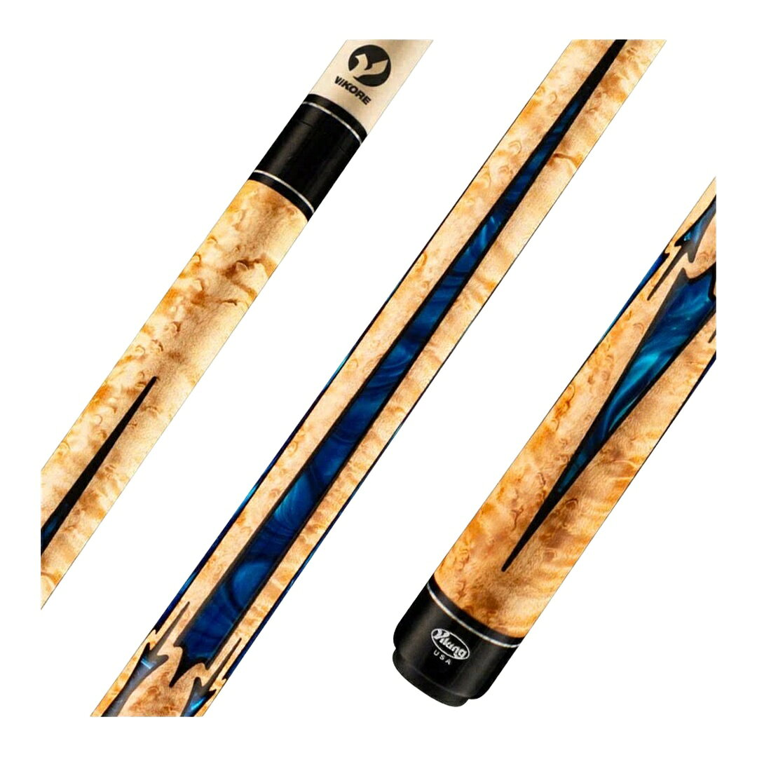 Viking Motore Series Khaki-Stained Birdseye Maple Blue Pearl Inlays プレーキュー ViKOREシャフト 5/16クイックリリース ノーラップ