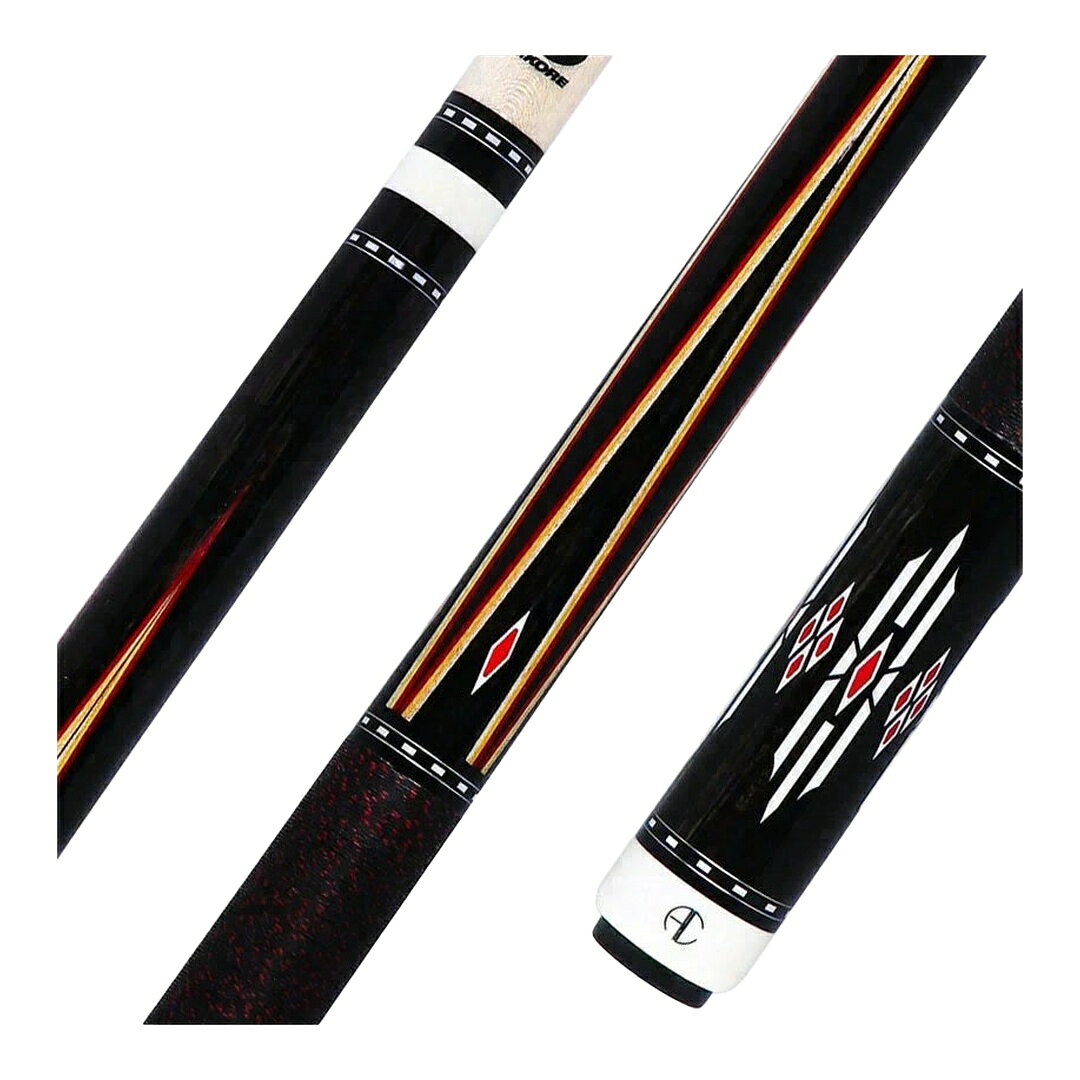 Viking Ariel Carmeli Diamond Series Red Diamond プレーキュー エボニー アイリッシュリネン 3/8x10ジョイント ViKOREシャフト ビリヤードキュー