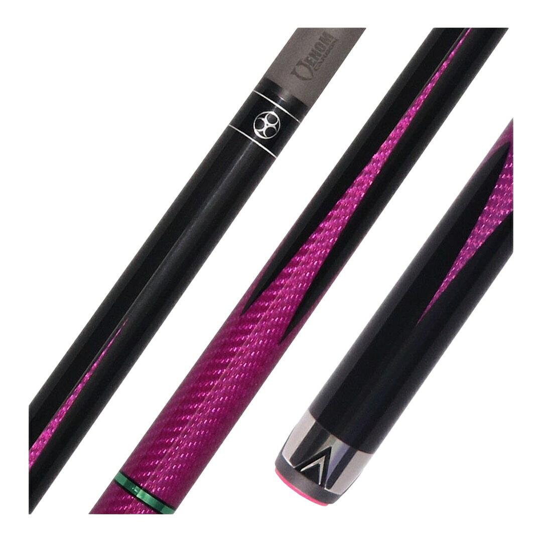 Poison Maelith プレーキュー カーボンシャフト Venom Carbon Radialジョイント ノーラップ ブラック ピンク
