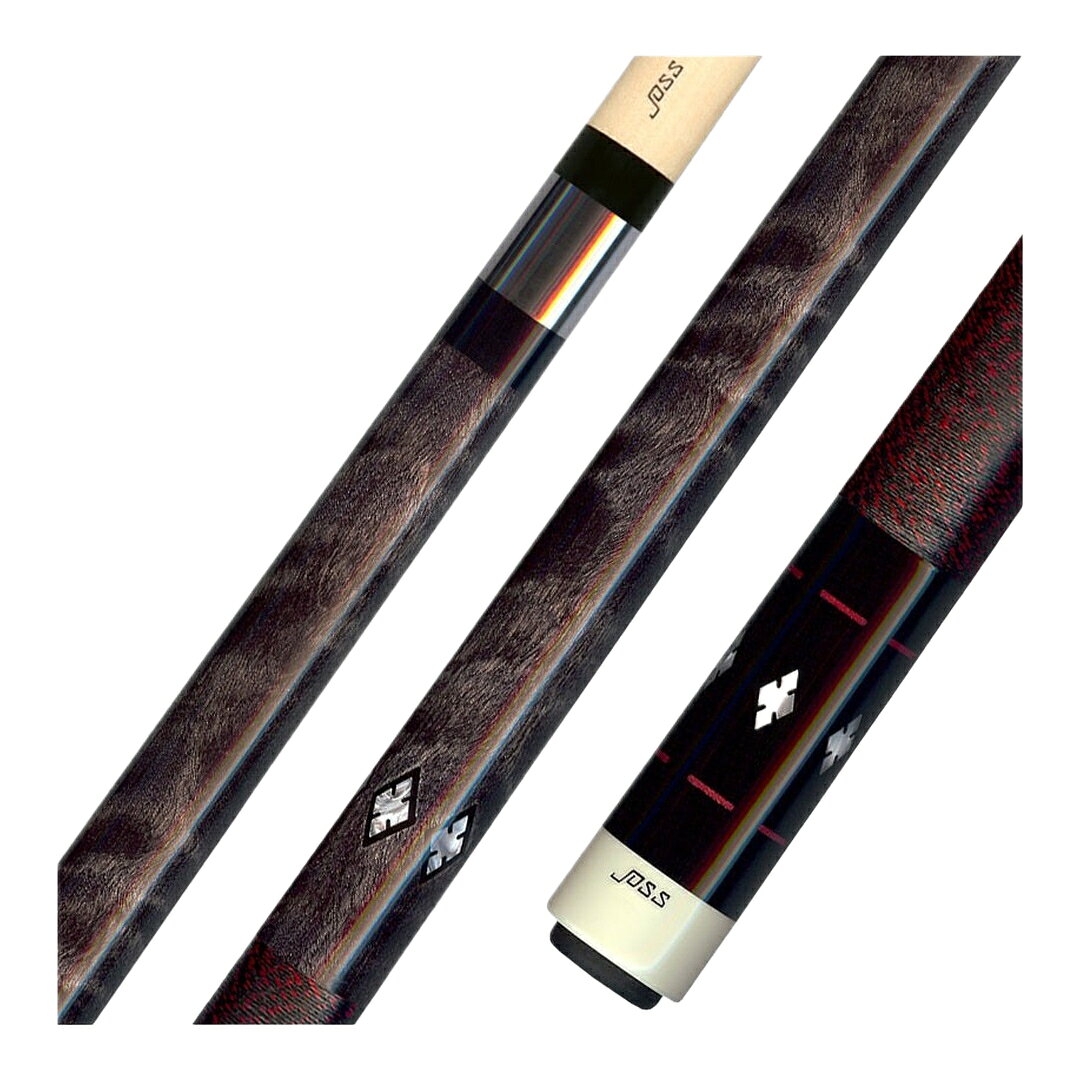 PRODUCT DETAILS Joss Gray Stained Maple with Pearl Inlays プレーキュー【商品仕様】・ 種別：プレーキュー・ シャフト：メープル・ 先角径：13.00mm・ タップ：Triangle（ミディアム）・ ジョイント：5/16 x 14 ステンレススチール・パイロテッド・ フォアアーム材質：グレイステイン・メープル・ バットスリーブ材質：ソリッドブラック・メープル・ ラップ：アイリッシュリネン（ブラック×レッド）・ 全長：約58インチ（約147.32cm）【特徴】・ グレイステインを施したメープル材のフォアアームに、ブラックの縁取りを施したパールインレイを採用したデザインです。・ バットスリーブには、レッドのアクセントを添えたダイヤモンドインレイが配置されており、モダンな外観を構成しています。・ グリップには、吸湿性が高くホールド感に優れたブラックとレッドのアイリッシュリネンラップを採用しています。・ 5/16 x 14のパイロテッドジョイント構造により、ショット時の打感とエネルギーの伝達性を高めています。【ご注意】・ 海外並行輸入品のため、付属の説明書がある場合は英語表記となります。【重量のご指定】・ 重量：19oz（標準）／選択可：19oz、18oz、18.25oz、18.5oz、18.75oz、19.25oz、19.5oz、19.75oz、20oz、20.25oz、20.5oz、20.75oz、21oz・ シャフト径：13.00mm（標準径のみ・変更不可）・ 重量のご希望がある場合はご注文時の備考欄にご記入ください。ご指定がない場合は標準仕様で手配いたします。・ 重量はメーカー出荷時の実測により±0.25oz程度前後することがあります。・ ご指定仕様で手配するため、ご注文後の仕様変更・返品交換はお受けできません。 ■ 商品について 海外輸入品（説明書は英語表記の場合あり） ■ ご注意 ・掲載画像は実物に近い色味になるよう調整しておりますが、ご利用の環境により差異が生じる場合があります。・複数店舗で在庫を共有しているため、ご注文後に在庫切れとなる場合がございます。 ■ 納期について お届けの目安を必ずご確認ください。 海外正規ルート仕入れ品 海外ブランド ▼ 海外正規ブランド店 正規代理店 ▼ 当 店 ※本商品は並行輸入品です 製造元は正規品と同一のブランド・メーカーです。当店では海外正規ルートより仕入れた商品を取り扱っております。流通ルートが異なるのみで、商品自体に違いはございません。 ── 当店の商品について ── 正規品のみ取り扱い 海外正規店・正規代理店から商品を直接仕入れ、国内に輸入して販売しております。 日本未入荷・海外限定モデルも多数 日本未入荷・海外限定モデルも多数取り扱っております。サイズ・カラー違いや海外限定で販売された製品など、日本では手に入りにくいアイテムをお届けいたします。 お求めやすい価格の理由 海外市場での価格差や流通ルートの違いにより、国内販売価格よりお求めやすくなっております。品質はそのままに、よりお手頃な価格でお届けいたします。 安心保証 ご使用前に万が一、製品に不具合がございました場合は、交換または商品代金のご返金にて対応させていただきます。商品到着後5日以内にご連絡ください。 ご注意 海外からの輸入品となります。海外輸送のため、外箱に軽微なスレ等がある場合がございますが、商品本体には影響ございません。 ※在庫状況は仕入先の在庫情報をもとに出来る限り正確に表示しておりますが、取寄せ商品のため、タイミングによりご注文後に欠品・キャンセルとなる場合がございます。 お探しの商品がございましたら、お気軽にご相談ください。