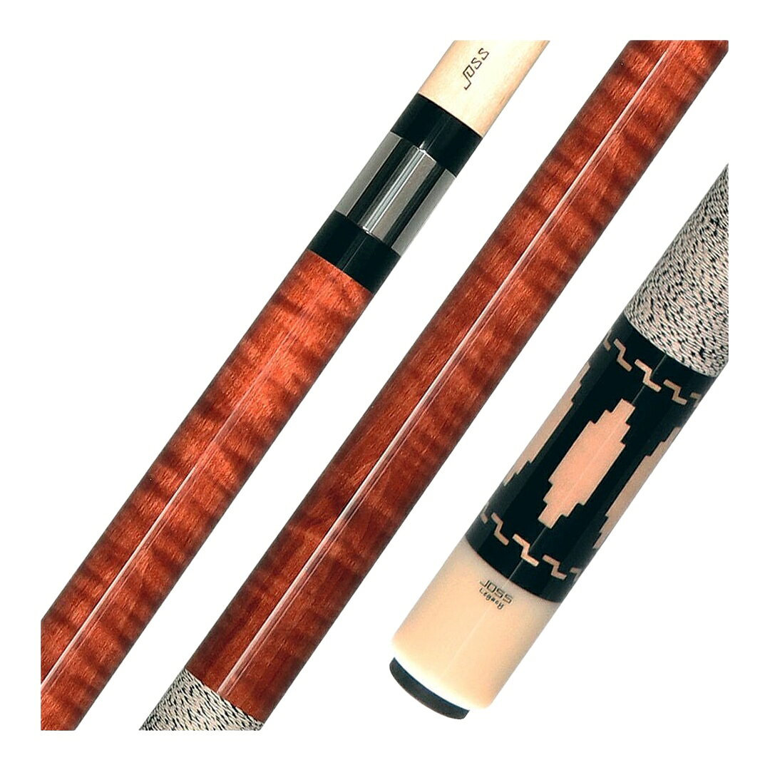 Joss Legacy Curly Maple Ebony Inlays プレーキュー ビリヤードキュー 5/16x14ジョイント アイリッシュリネンラップ