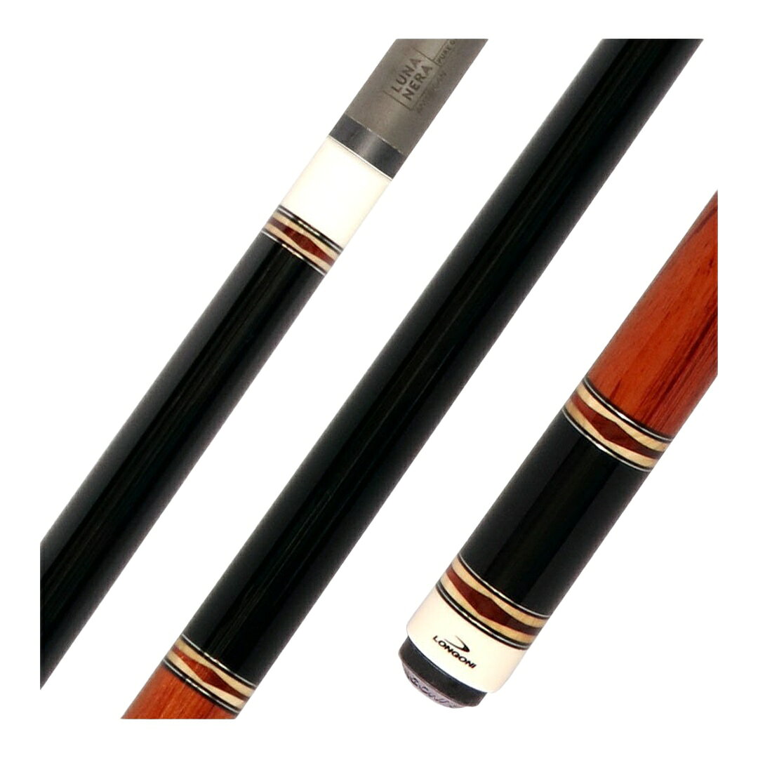 Longoni プレーキュー URALウッド Rengas ノーラップ Luna Nera グラファイトシャフト装着 ビリヤードキュー