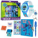 ディズニー スティッチ デジタルウォッチ&鍵付きダイアリーセット キッズ ギフト ノート ペン スタンプ インクパッド付き