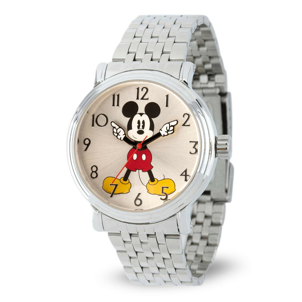ディズニー ミッキーマウス 腕時計 メンズ アーティキュレーティングハンド ステンレススチールストラップ