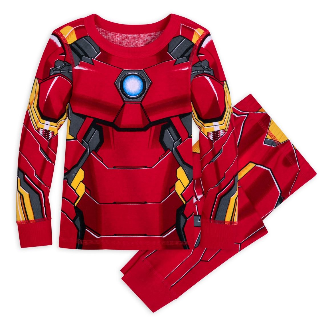 PRODUCT DETAILS ディズニー アイアンマン(Iron Man) コスチューム パジャマ セットアップ キッズ用【商品情報】・ ブランド:ディズニー公式ライセンス・ 作品名:マーベル / アイアンマン・ キャラクター:アイアンマン・ アイテム種別:パジャマ / セットアップ・ 素材:コットン【セット内容】・ 長袖シャツ・ パンツ【特徴】・ アイアンマンのユニフォームを再現した全身プリントデザイン・ 胸元のアーク・リアクター部分は暗闇で光る蓄光仕様・ 柔らかく肌触りの良いコットンジャージーニット素材を使用・ 首元と袖口はフィット感のあるコントラストカラーのリブ仕様・ ウエスト部分は着脱しやすいゴム入りの伸縮仕様・ 上下セットの2ピーススリープウェアです■ ベビー〜キッズ サイズ表ベビー〜キッズ※海外(米国)規格です。1インチ=約2.54cm換算の目安値です。サイズアルファ表記身長体重胸囲ウエスト3-6m55.9〜63.5cm5〜6.8kg41.9〜44.5cm45.7〜47cm6-9m63.5〜68.6cm6.8〜8.2kg44.5〜45.7cm47〜48.3cm2XXS83.8〜88.9cm11.8〜13.2kg52.1cm50.8cm3XXS88.9〜96.5cm13.2〜15kg53.3cm52.1cm4XS96.5〜106.7cm15〜16.8kg55.9cm53.3cm5S106.7〜114.3cm16.8〜19.5kg58.4cm54.6cm6S114.3〜121.9cm19.5〜22.7kg61cm55.9cm7M121.9〜129.5cm22.7〜25.9kg63.5cm57.1cm8M129.5〜137.2cm25.9〜30.4kg68.6cm58.4cm10L137.2〜144.8cm30.4〜34kg72.4cm61cm※サイズ選びについて（必ずお読みください）海外(米国)規格のサイズです。日本サイズとは異なりますので、上記サイズ表を必ずご確認ください。サイズ選び間違いによる交換・返品はお受けできません。※ご注意・海外(米国)ディズニーストアの正規商品を輸入しております。・海外倉庫からの輸送のため、お届けまでお時間をいただきます。・パッケージに輸送中の擦れ・へこみが生じる場合があります。・モニター環境により実物と色味が異なる場合があります。 ■ 商品について 海外輸入品（説明書は英語表記の場合あり） ■ ご注意 ・掲載画像は実物に近い色味になるよう調整しておりますが、ご利用の環境により差異が生じる場合があります。・複数店舗で在庫を共有しているため、ご注文後に在庫切れとなる場合がございます。 ■ 納期について お届けの目安を必ずご確認ください。 海外正規ルート仕入れ品 海外ブランド ▼ 海外正規ブランド店 正規代理店 ▼ 当 店 ※本商品は並行輸入品です 製造元は正規品と同一のブランド・メーカーです。当店では海外正規ルートより仕入れた商品を取り扱っております。流通ルートが異なるのみで、商品自体に違いはございません。 ── 当店の商品について ── 正規品のみ取り扱い 海外正規店・正規代理店から商品を直接仕入れ、国内に輸入して販売しております。 日本未入荷・海外限定モデルも多数 日本未入荷・海外限定モデルも多数取り扱っております。サイズ・カラー違いや海外限定で販売された製品など、日本では手に入りにくいアイテムをお届けいたします。 お求めやすい価格の理由 海外市場での価格差や流通ルートの違いにより、国内販売価格よりお求めやすくなっております。品質はそのままに、よりお手頃な価格でお届けいたします。 安心保証 ご使用前に万が一、製品に不具合がございました場合は、交換または商品代金のご返金にて対応させていただきます。商品到着後5日以内にご連絡ください。 ご注意 海外からの輸入品となります。海外輸送のため、外箱に軽微なスレ等がある場合がございますが、商品本体には影響ございません。 ※在庫状況は仕入先の在庫情報をもとに出来る限り正確に表示しておりますが、取寄せ商品のため、タイミングによりご注文後に欠品・キャンセルとなる場合がございます。 お探しの商品がございましたら、お気軽にご相談ください。