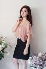 JOL022【全3色】シフォンケープ風パール付ワンピース【卒業式・入学式のセレモニー】【結婚式・パーティ・二次会】◆30代40代50代ファッションフォーマル【送料無料】【サイズ交換1回ok】02P30Nov14