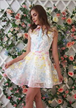 花柄ワンピース可愛いドレスガーリーファッションレディース通販シフォンハンドメイド/LOVEMETENDERバンコクブランド【送料無料】