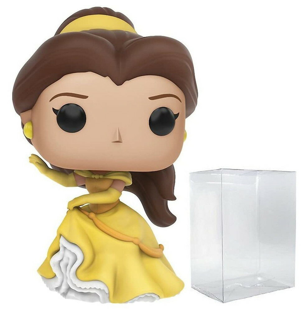 ディズニー: 美女と野獣 - 黄色いドレスのベル Funko Pop! ビニールフィギュア (対応プロテクターケース付き) マルチカラー 3.75インチ