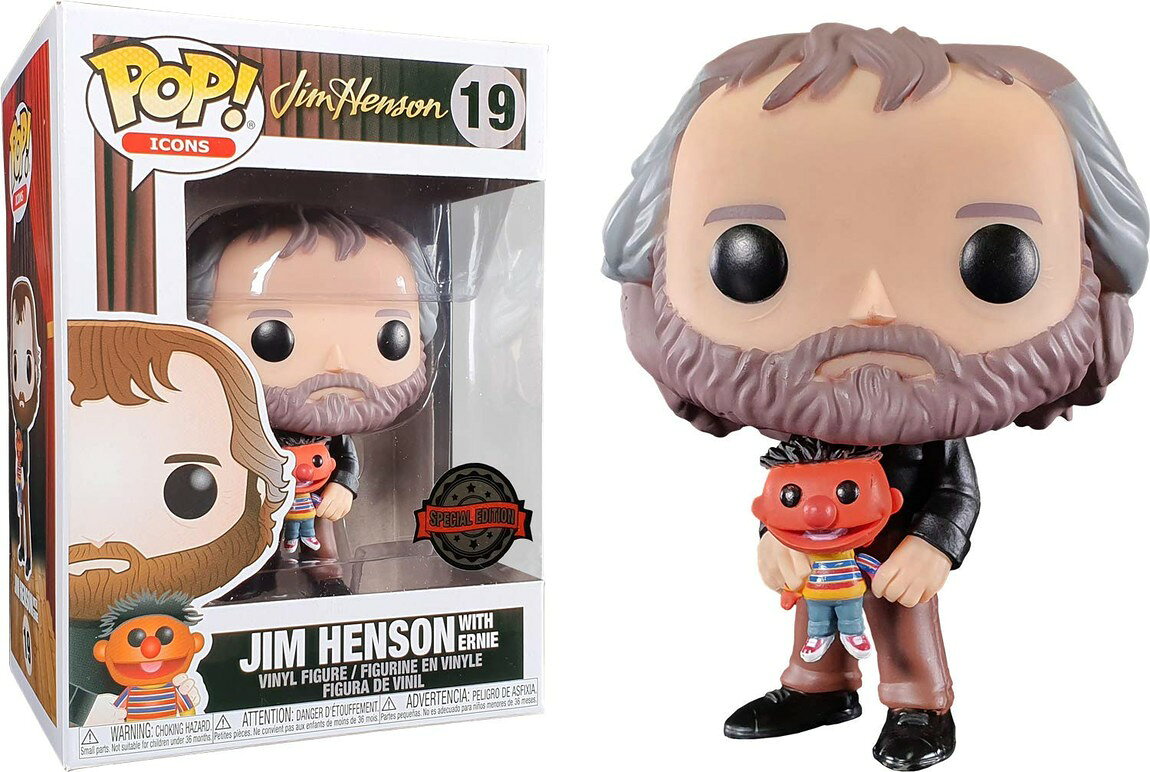 PRODUCT DETAILS Funko Pop! ジム・ヘンソン ＆ アーニー フィギュア ポップ アイコンズ 限定モデル【商品仕様】・ アイテム種別：ビニールフィギュア・ シリーズ：Pop! Icons・ サイズ：全高約10cm・ 素材：ビニール【特徴】・ セサミストリートの生みの親として知られるジム・ヘンソンと、人気キャラクターのアーニーが共にデザインされたフィギュアです。・ ジム・ヘンソンがアーニーのパペットを手に持っている姿が再現されています。・ コレクターに人気の高いポップ！アイコンズ シリーズの限定モデルです。・ 特徴的な造形と彩色で、キャラクターの魅力を引き立てるデザインが施されています。 ■ 商品について 海外輸入品（説明書は英語表記の場合あり） ■ ご注意 ・掲載画像は実物に近い色味になるよう調整しておりますが、ご利用の環境により差異が生じる場合があります。・複数店舗で在庫を共有しているため、ご注文後に在庫切れとなる場合がございます。 ■ 納期について お届けの目安を必ずご確認ください。 海外正規ルート仕入れ品 海外ブランド ▼ 海外正規ブランド店 正規代理店 ▼ 当 店 ※本商品は並行輸入品です 製造元は正規品と同一のブランド・メーカーです。当店では海外正規ルートより仕入れた商品を取り扱っております。流通ルートが異なるのみで、商品自体に違いはございません。 ── 当店の商品について ── 正規品のみ取り扱い 海外正規店・正規代理店から商品を直接仕入れ、国内に輸入して販売しております。 日本未入荷・海外限定モデルも多数 日本未入荷・海外限定モデルも多数取り扱っております。サイズ・カラー違いや海外限定で販売された製品など、日本では手に入りにくいアイテムをお届けいたします。 お求めやすい価格の理由 海外市場での価格差や流通ルートの違いにより、国内販売価格よりお求めやすくなっております。品質はそのままに、よりお手頃な価格でお届けいたします。 安心保証 ご使用前に万が一、製品に不具合がございました場合は、交換または商品代金のご返金にて対応させていただきます。商品到着後5日以内にご連絡ください。 ご注意 海外からの輸入品となります。海外輸送のため、外箱に軽微なスレ等がある場合がございますが、商品本体には影響ございません。 ※在庫状況は仕入先の在庫情報をもとに出来る限り正確に表示しておりますが、取寄せ商品のため、タイミングによりご注文後に欠品・キャンセルとなる場合がございます。 お探しの商品がございましたら、お気軽にご相談ください。