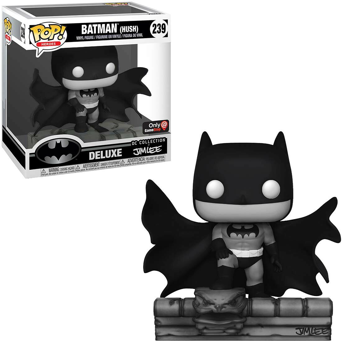 PRODUCT DETAILS ファンコ バットマン ハッシュ フィギュア ポップ ゲームストップ限定 ジム・リー デラックス DCコレクション トレーディングカード付き【商品仕様】・ アイテム種別：フィギュア・ シリーズ：ポップ！ デラックス DCコレクション・ キャラクター：バットマン・ 素材：ビニール・ 付属品：トレーディングカード【特徴】・ DCコミックス『バットマン：ハッシュ』に登場するキャラクターを再現。・ アーティストのジム・リー氏によるデザインを元にした造形。・ ゲームストップ（GameStop）限定で展開されたデラックス版フィギュア。・ フィギュア1体と公式トレーディングカード1枚のセット商品。 ■ 商品について 海外輸入品（説明書は英語表記の場合あり） ■ ご注意 ・掲載画像は実物に近い色味になるよう調整しておりますが、ご利用の環境により差異が生じる場合があります。・複数店舗で在庫を共有しているため、ご注文後に在庫切れとなる場合がございます。 ■ 納期について お届けの目安を必ずご確認ください。 海外正規ルート仕入れ品 海外ブランド ▼ 海外正規ブランド店 正規代理店 ▼ 当 店 ※本商品は並行輸入品です 製造元は正規品と同一のブランド・メーカーです。当店では海外正規ルートより仕入れた商品を取り扱っております。流通ルートが異なるのみで、商品自体に違いはございません。 ── 当店の商品について ── 正規品のみ取り扱い 海外正規店・正規代理店から商品を直接仕入れ、国内に輸入して販売しております。 日本未入荷・海外限定モデルも多数 日本未入荷・海外限定モデルも多数取り扱っております。サイズ・カラー違いや海外限定で販売された製品など、日本では手に入りにくいアイテムをお届けいたします。 お求めやすい価格の理由 海外市場での価格差や流通ルートの違いにより、国内販売価格よりお求めやすくなっております。品質はそのままに、よりお手頃な価格でお届けいたします。 安心保証 ご使用前に万が一、製品に不具合がございました場合は、交換または商品代金のご返金にて対応させていただきます。商品到着後5日以内にご連絡ください。 ご注意 海外からの輸入品となります。海外輸送のため、外箱に軽微なスレ等がある場合がございますが、商品本体には影響ございません。 ※在庫状況は仕入先の在庫情報をもとに出来る限り正確に表示しておりますが、取寄せ商品のため、タイミングによりご注文後に欠品・キャンセルとなる場合がございます。 お探しの商品がございましたら、お気軽にご相談ください。