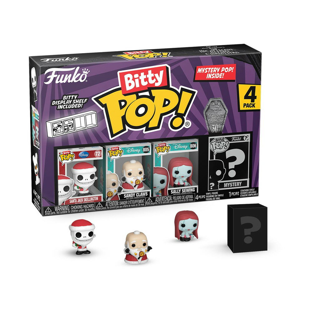 Funko Pop ビティポップ ナイトメアー・ビフォア・クリスマス - サンタジャック2.2cm