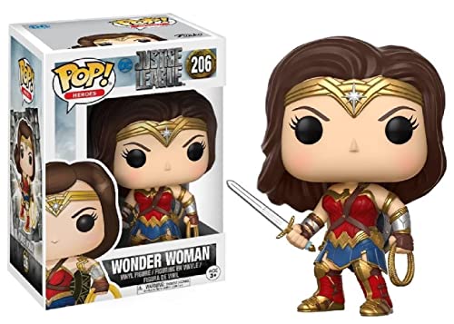 Funko Pop! DC 저스티스 리그 원더우먼 피규어 비닐 피규어 영화 캐릭터 컬렉션 팝