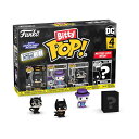 Funko Bitty POP! バットマン85周年記念 バットマンフィギュア4個セット ミステリーミニフィギュア付き 2.2cm DCコミックス コレクション ディスプレイ棚付き パーティー用