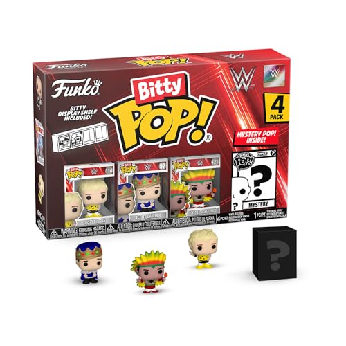 Funko Bitty Pop WWE ミニコレクションフィギュア 4個セット ダスティローズ ジェリーローラー リッキー ドラゴン スティームボート & ミステリーチェイスフィギュア