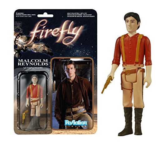 Funko Pop! スーパー7 リアクション ファイヤーフライ マルコム・レイノルズ フィギュア レトロ スタイル アクションフィギュア SF ドラマ キャラクター グッズ