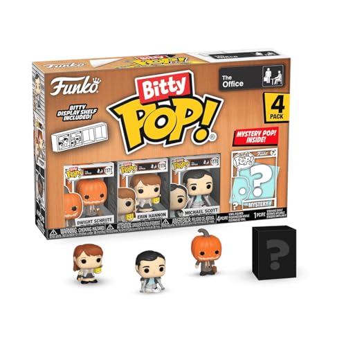 Funko Pop! ビティ ポップ！ ジ・オフィス ドワイト エリン マイケル フィギュア 4個セット ミニサイズ キャラクター グッズ ディスプレイケース付き コレクション