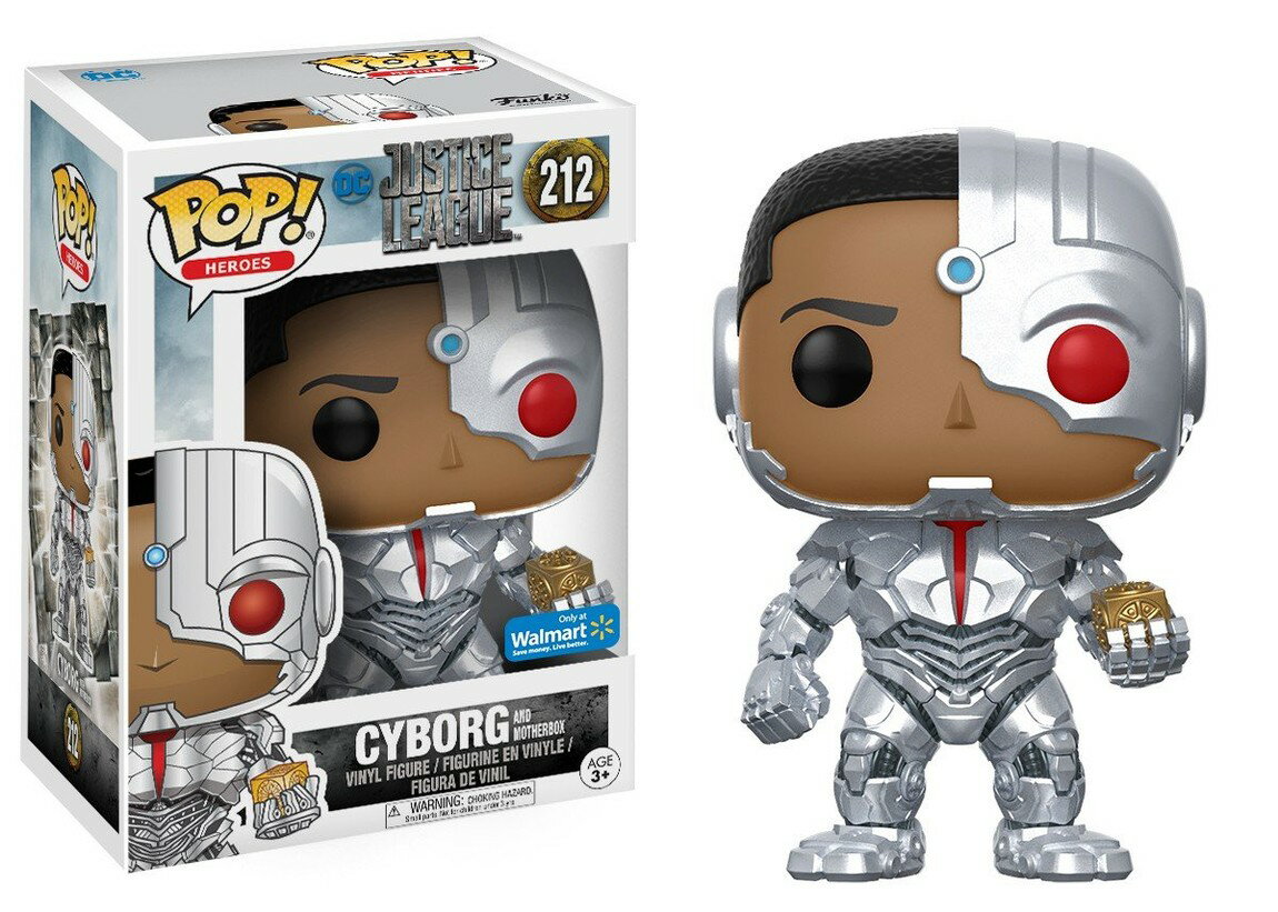 Funko Pop! 저스티스 리그 사이보그 & 마더박스 피규어 컬렉터블