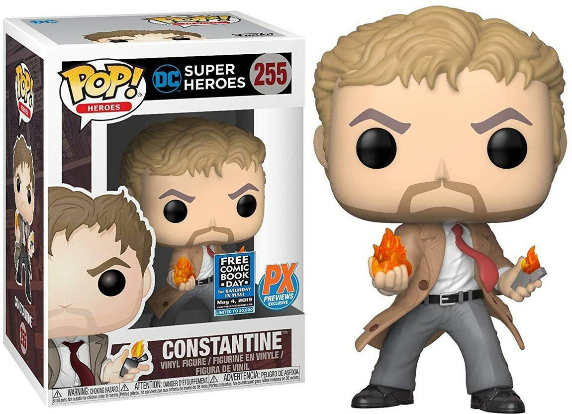 Funko Pop DCヒーローズ ジョン コンスタンティン フィギュア FCBD 2019 PX限定