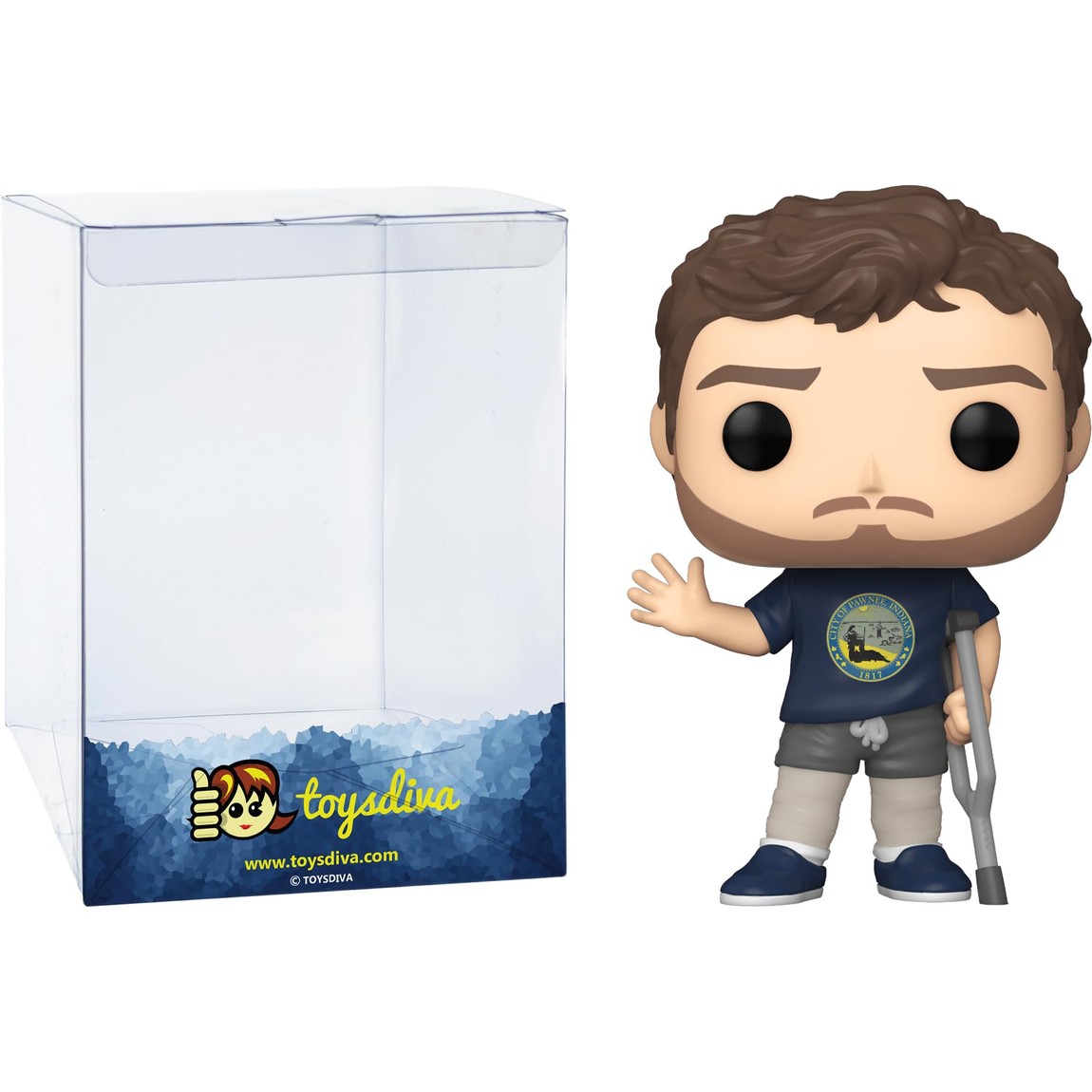 Funko Pop! パークス・アンド・レクリエーション アンディ・ドワイヤー ギプス装着版 フィギュア ポップ 専用プロテクターケース付き 限定版
