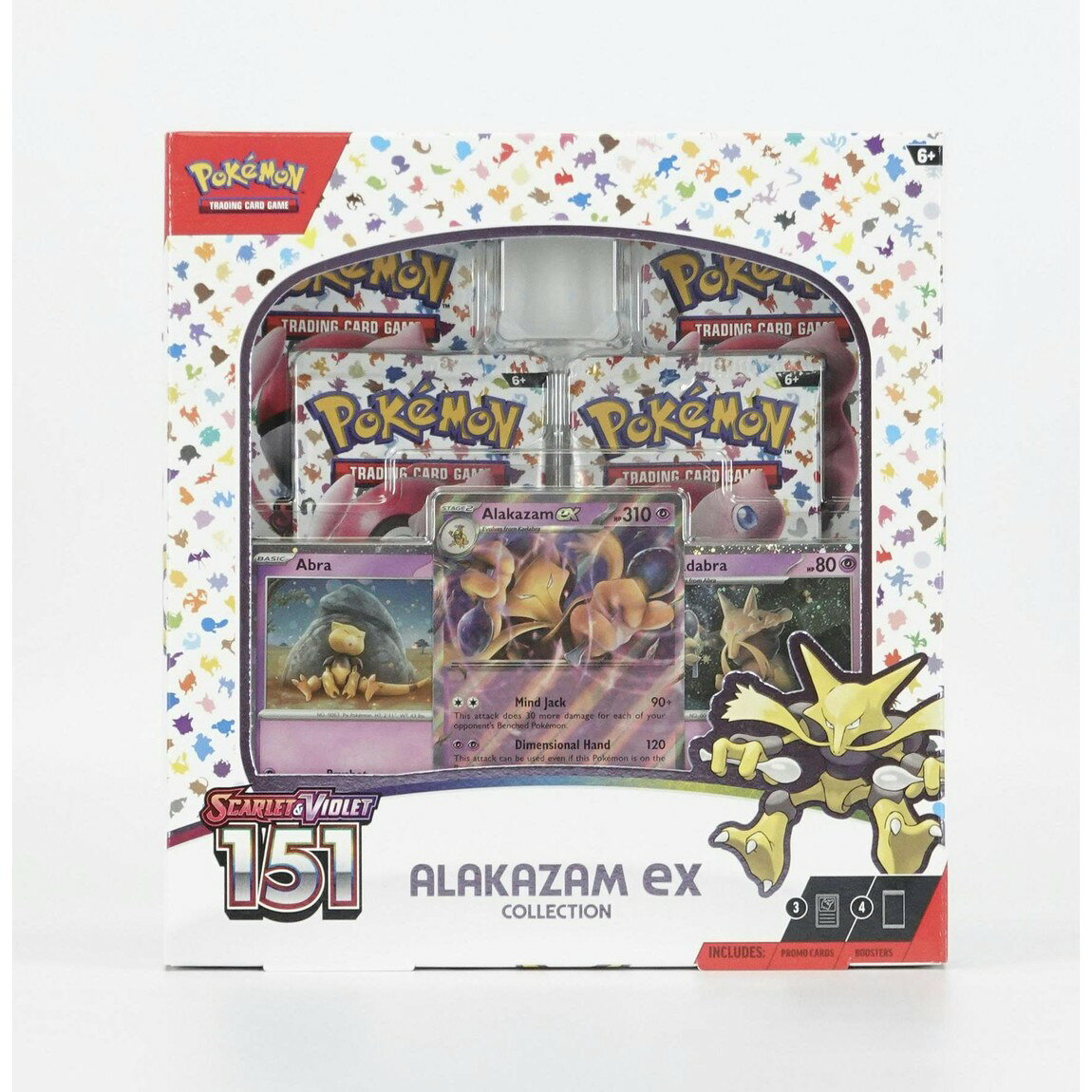 ポケモン英語版 2023 Scarlet & Violet: 151 Alakazam EX Box 4ブースターパック 3枚プロモ入り