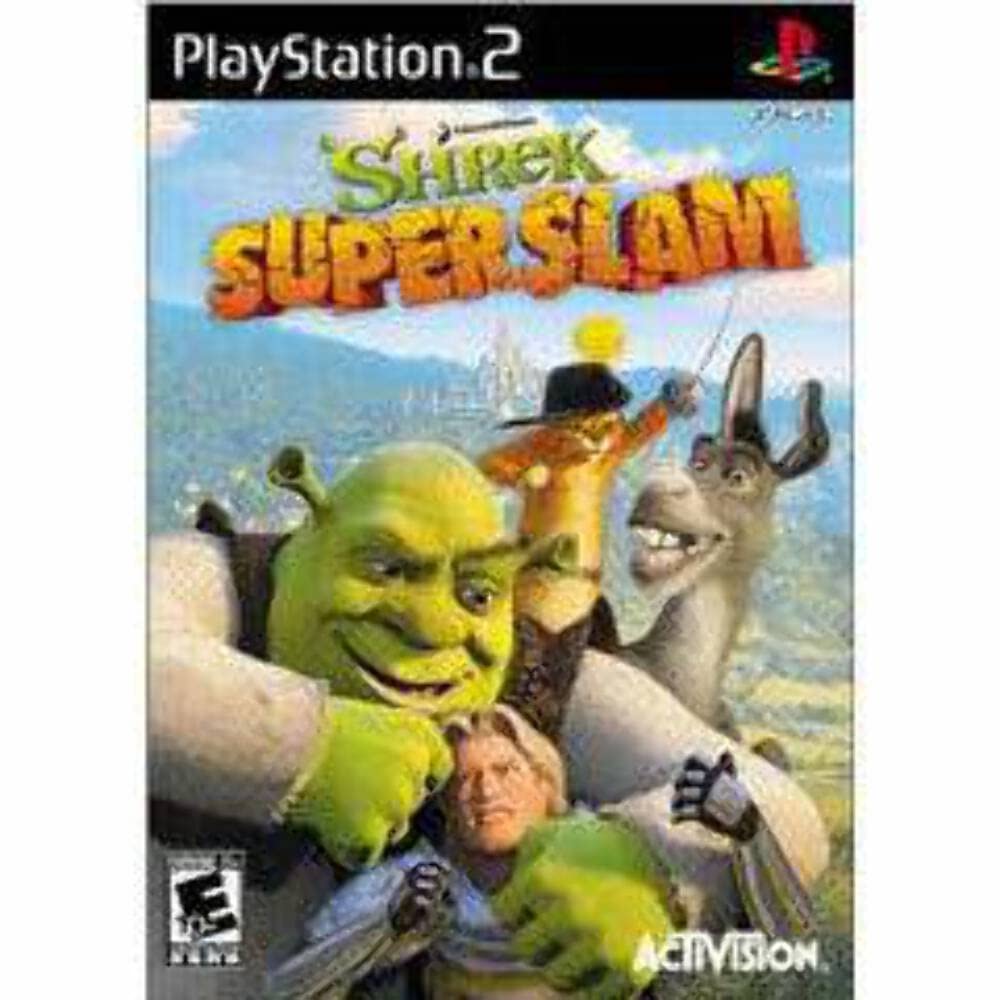 PRODUCT DETAILS 【商品情報】・商品名：Shrek SuperSlam - PlayStation 2・対応機種：PlayStation 2（PS2）・仕様：北米版（NTSC-U/C）・言語：英語【コンディション】・海外直輸入品です。・パッケージに輸送によるスレ・小傷がある場合があります。 ■ 北米版ゲームについてのご注意（必ずお読みください） 【北米版 ゲームについてのご注意】こちらの商品は、海外仕様のゲームソフトです。・日本国内の本体では、通常そのままプレイすることはできません。・北米版の本体など、ソフトに対応した本体が必要です。・ゲーム内の表示および音声は、基本的に英語などの外国語です。日本語には対応していない場合があります。・映像方式や接続するテレビ・モニターによっては、正常に表示されない場合があります。・海外版であることや、お手持ちの本体で使用できないことを理由とした返品・交換はお受けできません。 ■ ご注意 ・掲載画像は実物に近い色味になるよう調整しておりますが、ご利用の環境により差異が生じる場合があります。・複数店舗で在庫を共有しているため、ご注文後に在庫切れとなる場合がございます。・海外倉庫からのお取り寄せのため、発送までに数日〜2〜3週間程度かかる場合があります。 ■ 納期についてお届けの目安を必ずご確認ください。 ご注意 海外からの輸入品となります。海外輸送のため、外箱に軽微なスレ等がある場合がございますが、商品本体には影響ございません。 ※在庫状況は仕入先の在庫情報をもとに出来る限り正確に表示しておりますが、取寄せ商品のため、タイミングによりご注文後に欠品・キャンセルとなる場合がございます。