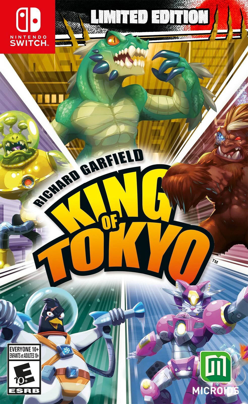 PRODUCT DETAILS 【商品情報】・商品名：King Of Tokyo Limited Edition - Nintendo Switch・対応機種：ニンテンドースイッチ（Switch）・仕様：北米版（NTSC-U/C）・言語：英語【コンディション】・新品未開封の海外直輸入品です。・パッケージに輸送によるスレ・小傷がある場合があります。 ■ 北米版ゲームについてのご注意（必ずお読みください） 【北米版 ゲームについてのご注意】こちらの商品は、北米版（海外仕様）のゲームソフトです。・ニンテンドースイッチ（Switch）本体はリージョンフリーのため、日本国内の本体でもプレイいただけます。・ゲーム内の表示および音声は、基本的に英語です。日本語には対応していない場合があります。・オンライン機能・ダウンロードコンテンツ等は、アカウントの地域により利用できない場合があります。・海外版であることを理由とした返品・交換はお受けできません。 ■ ご注意 ・掲載画像は実物に近い色味になるよう調整しておりますが、ご利用の環境により差異が生じる場合があります。・複数店舗で在庫を共有しているため、ご注文後に在庫切れとなる場合がございます。・海外倉庫からのお取り寄せのため、発送までに数日〜2〜3週間程度かかる場合があります。 ■ 納期についてお届けの目安を必ずご確認ください。 ご注意 海外からの輸入品となります。海外輸送のため、外箱に軽微なスレ等がある場合がございますが、商品本体には影響ございません。 ※在庫状況は仕入先の在庫情報をもとに出来る限り正確に表示しておりますが、取寄せ商品のため、タイミングによりご注文後に欠品・キャンセルとなる場合がございます。