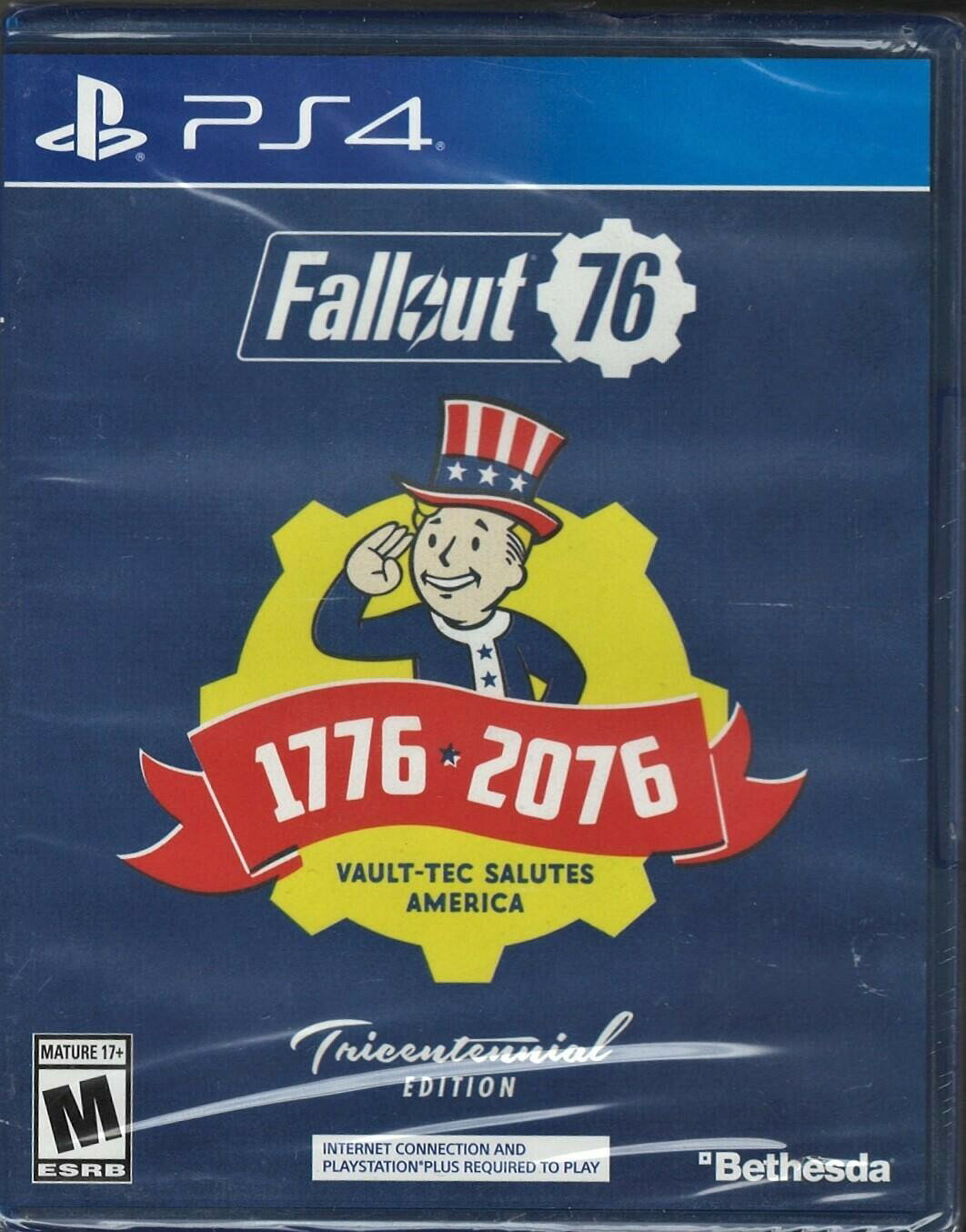PRODUCT DETAILS 【商品情報】・商品名：Fallout 76 Tricentennial Edition PS4 (Brand New Factory Sealed US Version) PlayS・対応機種：プレイステーション4（PS4）・仕様：北米版（NTSC-U/C）・言語：英語【コンディション】・新品未開封の海外直輸入品です。・パッケージに輸送によるスレ・小傷がある場合があります。 ■ 北米版ゲームについてのご注意（必ずお読みください） 【北米版 ゲームについてのご注意】こちらの商品は、北米版（海外仕様）のゲームソフトです。・プレイステーション4（PS4）本体はリージョンフリーのため、日本国内の本体でもプレイいただけます。・ゲーム内の表示および音声は、基本的に英語です。日本語には対応していない場合があります。・オンライン機能・ダウンロードコンテンツ等は、アカウントの地域により利用できない場合があります。・海外版であることを理由とした返品・交換はお受けできません。 ■ ご注意 ・掲載画像は実物に近い色味になるよう調整しておりますが、ご利用の環境により差異が生じる場合があります。・複数店舗で在庫を共有しているため、ご注文後に在庫切れとなる場合がございます。・海外倉庫からのお取り寄せのため、発送までに数日〜2〜3週間程度かかる場合があります。 ■ 納期についてお届けの目安を必ずご確認ください。 ご注意 海外からの輸入品となります。海外輸送のため、外箱に軽微なスレ等がある場合がございますが、商品本体には影響ございません。 ※在庫状況は仕入先の在庫情報をもとに出来る限り正確に表示しておりますが、取寄せ商品のため、タイミングによりご注文後に欠品・キャンセルとなる場合がございます。