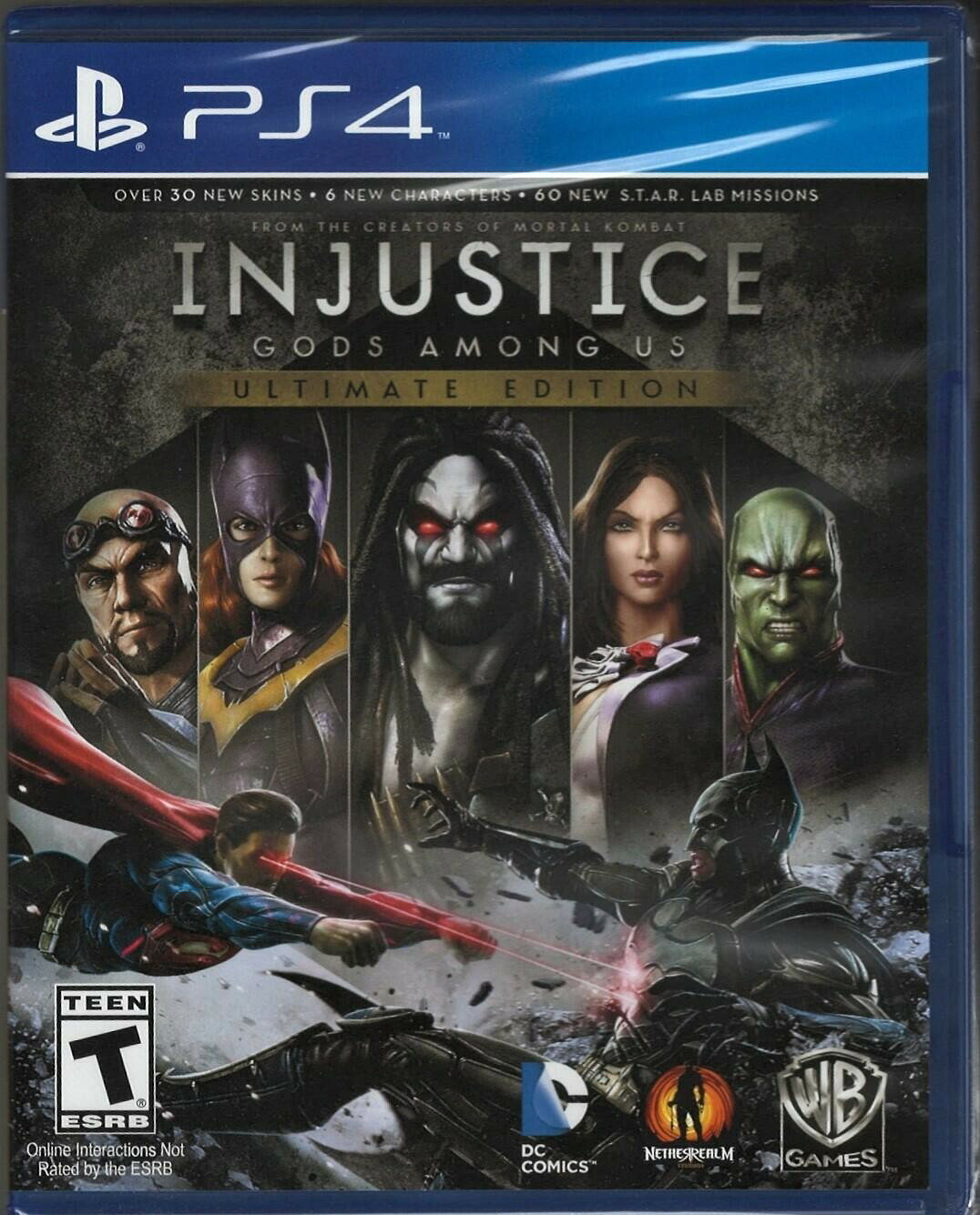 PRODUCT DETAILS 【商品情報】・商品名：Injustice: Gods Among Us Ultimate Edition PS4 (Brand New Factory Sealed US Versi・対応機種：プレイステーション4（PS4）・仕様：北米版（NTSC-U/C）・言語：英語【コンディション】・新品未開封の海外直輸入品です。・パッケージに輸送によるスレ・小傷がある場合があります。 ■ 北米版ゲームについてのご注意（必ずお読みください） 【北米版 ゲームについてのご注意】こちらの商品は、北米版（海外仕様）のゲームソフトです。・プレイステーション4（PS4）本体はリージョンフリーのため、日本国内の本体でもプレイいただけます。・ゲーム内の表示および音声は、基本的に英語です。日本語には対応していない場合があります。・オンライン機能・ダウンロードコンテンツ等は、アカウントの地域により利用できない場合があります。・海外版であることを理由とした返品・交換はお受けできません。 ■ ご注意 ・掲載画像は実物に近い色味になるよう調整しておりますが、ご利用の環境により差異が生じる場合があります。・複数店舗で在庫を共有しているため、ご注文後に在庫切れとなる場合がございます。・海外倉庫からのお取り寄せのため、発送までに数日〜2〜3週間程度かかる場合があります。 ■ 納期についてお届けの目安を必ずご確認ください。 ご注意 海外からの輸入品となります。海外輸送のため、外箱に軽微なスレ等がある場合がございますが、商品本体には影響ございません。 ※在庫状況は仕入先の在庫情報をもとに出来る限り正確に表示しておりますが、取寄せ商品のため、タイミングによりご注文後に欠品・キャンセルとなる場合がございます。