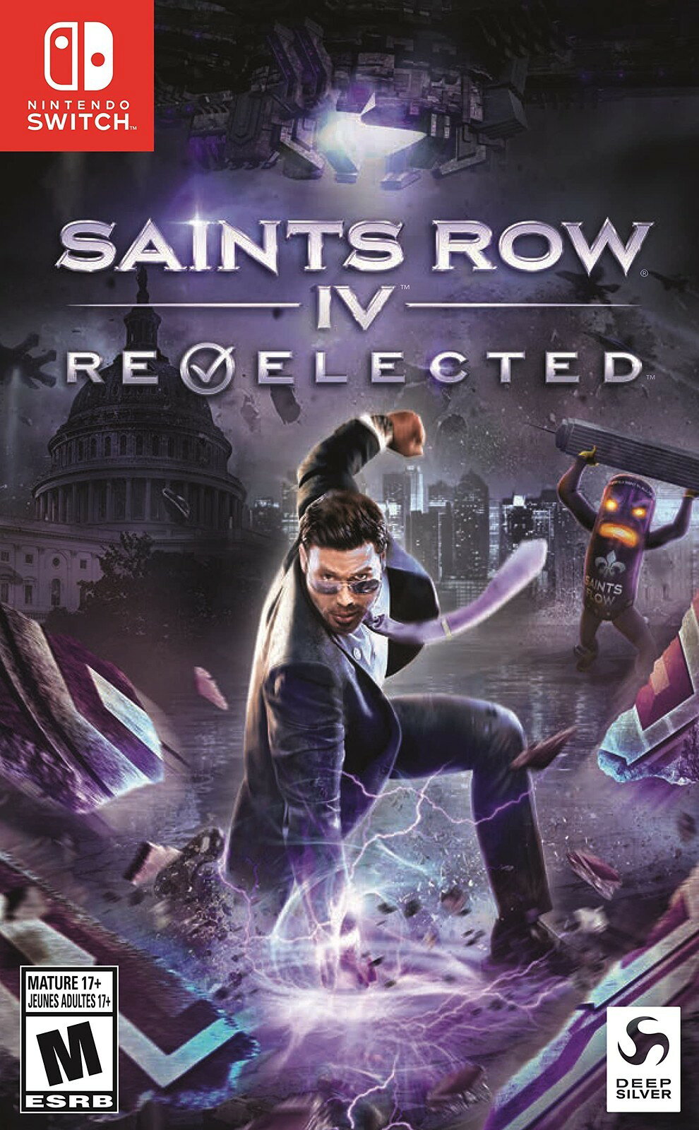 PRODUCT DETAILS 【商品情報】・商品名：Saints Row IV: Re-Elected - Nintendo Switch・対応機種：ニンテンドースイッチ（Switch）・仕様：北米版（NTSC-U/C）・言語：英語【コンディション】・新品未開封の海外直輸入品です。・パッケージに輸送によるスレ・小傷がある場合があります。 ■ 北米版ゲームについてのご注意（必ずお読みください） 【北米版 ゲームについてのご注意】こちらの商品は、北米版（海外仕様）のゲームソフトです。・ニンテンドースイッチ（Switch）本体はリージョンフリーのため、日本国内の本体でもプレイいただけます。・ゲーム内の表示および音声は、基本的に英語です。日本語には対応していない場合があります。・オンライン機能・ダウンロードコンテンツ等は、アカウントの地域により利用できない場合があります。・海外版であることを理由とした返品・交換はお受けできません。 ■ ご注意 ・掲載画像は実物に近い色味になるよう調整しておりますが、ご利用の環境により差異が生じる場合があります。・複数店舗で在庫を共有しているため、ご注文後に在庫切れとなる場合がございます。・海外倉庫からのお取り寄せのため、発送までに数日〜2〜3週間程度かかる場合があります。 ■ 納期についてお届けの目安を必ずご確認ください。 ご注意 海外からの輸入品となります。海外輸送のため、外箱に軽微なスレ等がある場合がございますが、商品本体には影響ございません。 ※在庫状況は仕入先の在庫情報をもとに出来る限り正確に表示しておりますが、取寄せ商品のため、タイミングによりご注文後に欠品・キャンセルとなる場合がございます。