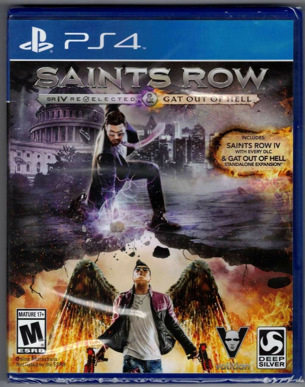 PRODUCT DETAILS 【商品情報】・商品名：Saints Row IV: Re-Elected + Gat out of Hell PS4 (Brand New Factory Sealed US Ver・対応機種：プレイステーション4（PS4）・仕様：北米版（NTSC-U/C）・言語：英語【コンディション】・新品未開封の海外直輸入品です。・パッケージに輸送によるスレ・小傷がある場合があります。 ■ 北米版ゲームについてのご注意（必ずお読みください） 【北米版 ゲームについてのご注意】こちらの商品は、北米版（海外仕様）のゲームソフトです。・プレイステーション4（PS4）本体はリージョンフリーのため、日本国内の本体でもプレイいただけます。・ゲーム内の表示および音声は、基本的に英語です。日本語には対応していない場合があります。・オンライン機能・ダウンロードコンテンツ等は、アカウントの地域により利用できない場合があります。・海外版であることを理由とした返品・交換はお受けできません。 ■ ご注意 ・掲載画像は実物に近い色味になるよう調整しておりますが、ご利用の環境により差異が生じる場合があります。・複数店舗で在庫を共有しているため、ご注文後に在庫切れとなる場合がございます。・海外倉庫からのお取り寄せのため、発送までに数日〜2〜3週間程度かかる場合があります。 ■ 納期についてお届けの目安を必ずご確認ください。 ご注意 海外からの輸入品となります。海外輸送のため、外箱に軽微なスレ等がある場合がございますが、商品本体には影響ございません。 ※在庫状況は仕入先の在庫情報をもとに出来る限り正確に表示しておりますが、取寄せ商品のため、タイミングによりご注文後に欠品・キャンセルとなる場合がございます。