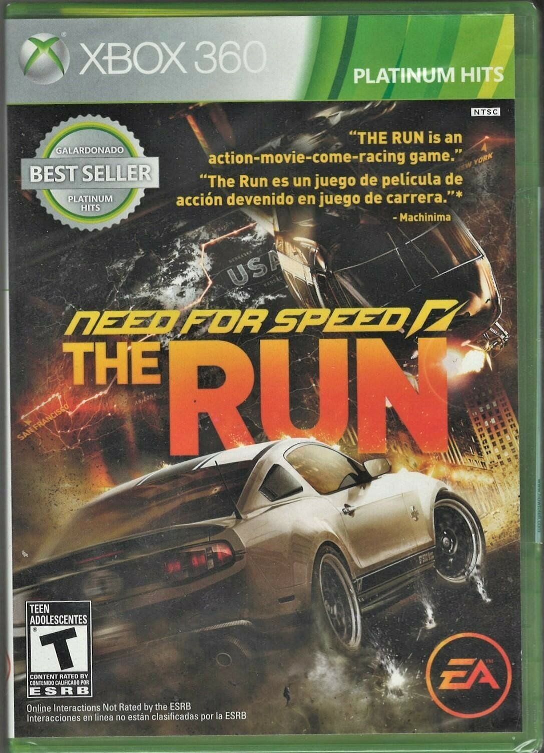 PRODUCT DETAILS 【商品情報】・商品名：Need for Speed: The Run (Platinum Hits) Xbox 360 (Brand New Factory Sealed US Ve・対応機種：Xbox360（Xbox 360）・仕様：北米版（NTSC-U/C）・言語：英語【コンディション】・新品未開封の海外直輸入品です。・パッケージに輸送によるスレ・小傷がある場合があります。 ■ 北米版ゲームについてのご注意（必ずお読みください） 【北米版 ゲームについてのご注意】こちらの商品は、海外仕様のゲームソフトです。・Xbox360（Xbox 360）は本体にリージョン制限があるため、日本国内の本体では通常そのままプレイすることはできません。・北米版の本体など、ソフトに対応した本体が必要です。・ゲーム内の表示および音声は、基本的に英語などの外国語です。日本語には対応していない場合があります。・映像方式や接続するテレビ・モニターによっては、正常に表示されない場合があります。・海外版であることや、お手持ちの本体で使用できないことを理由とした返品・交換はお受けできません。 ■ ご注意 ・掲載画像は実物に近い色味になるよう調整しておりますが、ご利用の環境により差異が生じる場合があります。・複数店舗で在庫を共有しているため、ご注文後に在庫切れとなる場合がございます。・海外倉庫からのお取り寄せのため、発送までに数日〜2〜3週間程度かかる場合があります。 ■ 納期についてお届けの目安を必ずご確認ください。 ご注意 海外からの輸入品となります。海外輸送のため、外箱に軽微なスレ等がある場合がございますが、商品本体には影響ございません。 ※在庫状況は仕入先の在庫情報をもとに出来る限り正確に表示しておりますが、取寄せ商品のため、タイミングによりご注文後に欠品・キャンセルとなる場合がございます。