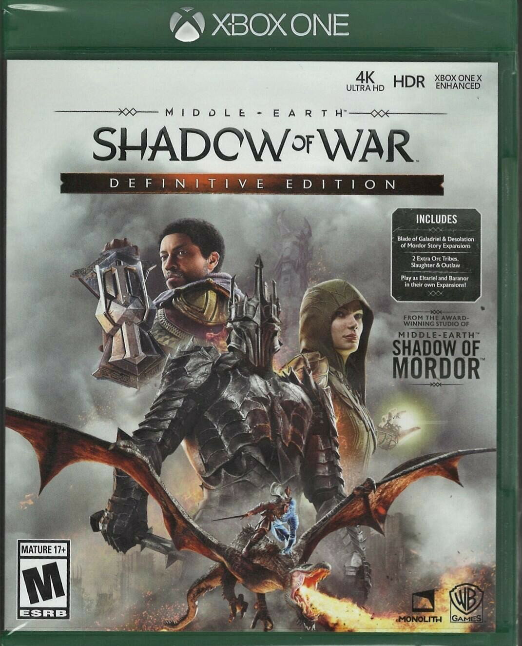 Middle-Earth: Shadow of War Definitive Edition Xbox One (Brand New Factory Seale 北米版 Xbox One Xbox One 海外版ソフト