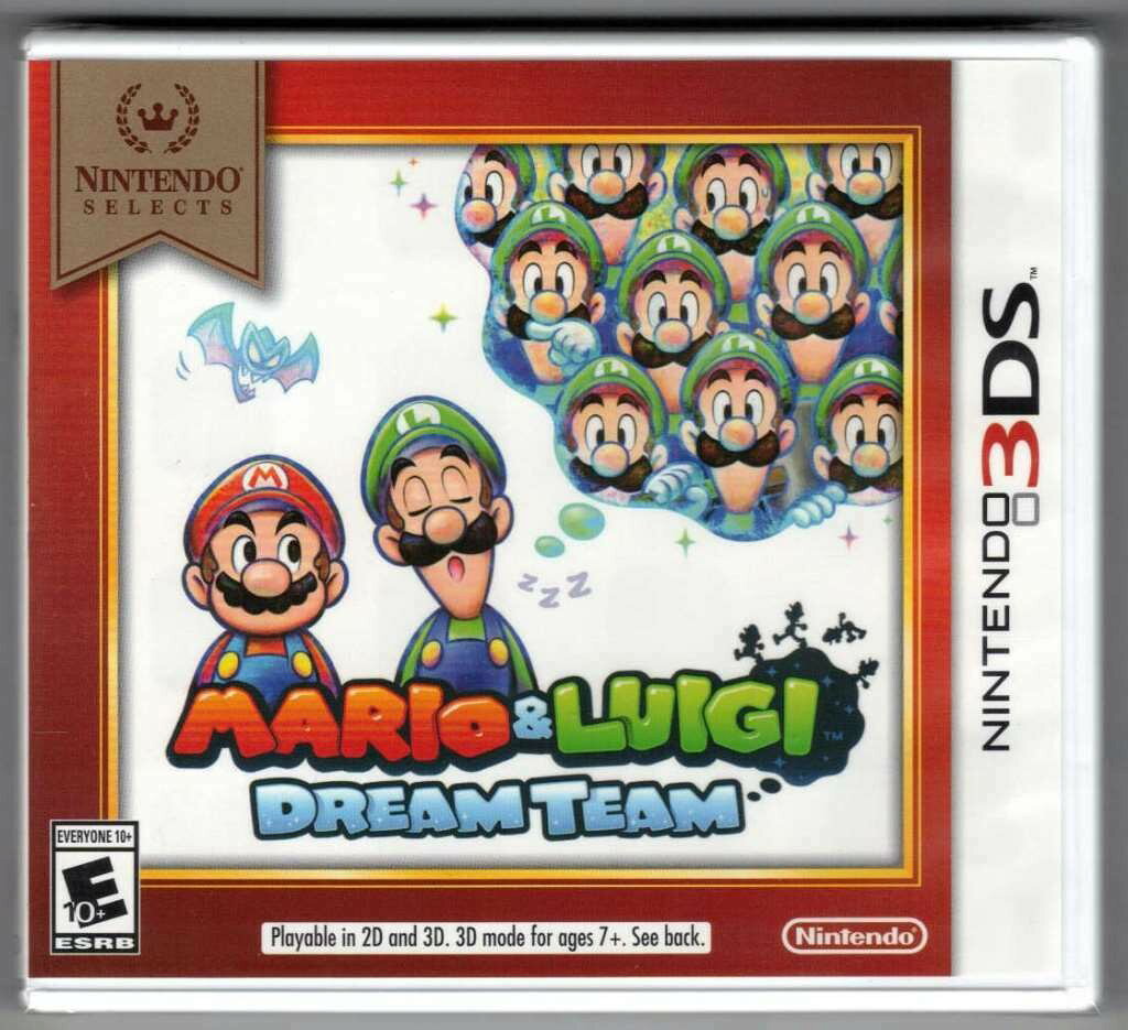 PRODUCT DETAILS 【商品情報】・商品名：Mario and Luigi: Dream Team (Nintendo Selects) 3DS (Brand New Factory Sealed US・対応機種：ニンテンドー3DS（3DS）・仕様：北米版（NTSC-U/C）・言語：英語【コンディション】・新品未開封の海外直輸入品です。・パッケージに輸送によるスレ・小傷がある場合があります。 ■ 北米版ゲームについてのご注意（必ずお読みください） 【北米版 ゲームについてのご注意】こちらの商品は、海外仕様のゲームソフトです。・ニンテンドー3DS（3DS）は本体にリージョン制限があるため、日本国内の本体では通常そのままプレイすることはできません。・北米版の本体など、ソフトに対応した本体が必要です。・ゲーム内の表示および音声は、基本的に英語などの外国語です。日本語には対応していない場合があります。・映像方式や接続するテレビ・モニターによっては、正常に表示されない場合があります。・海外版であることや、お手持ちの本体で使用できないことを理由とした返品・交換はお受けできません。 ■ ご注意 ・掲載画像は実物に近い色味になるよう調整しておりますが、ご利用の環境により差異が生じる場合があります。・複数店舗で在庫を共有しているため、ご注文後に在庫切れとなる場合がございます。・海外倉庫からのお取り寄せのため、発送までに数日〜2〜3週間程度かかる場合があります。 ■ 納期についてお届けの目安を必ずご確認ください。 ご注意 海外からの輸入品となります。海外輸送のため、外箱に軽微なスレ等がある場合がございますが、商品本体には影響ございません。 ※在庫状況は仕入先の在庫情報をもとに出来る限り正確に表示しておりますが、取寄せ商品のため、タイミングによりご注文後に欠品・キャンセルとなる場合がございます。