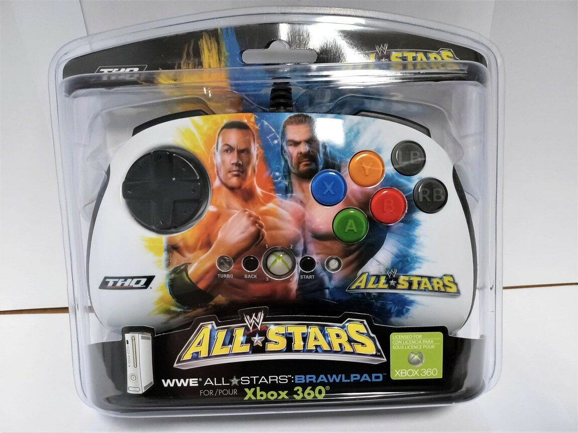 Xbox 360 WWE All Stars Brawl Pad - The Rock and Triple H, New 北米版 Xbox 360 Xbox360 海外版ソフト