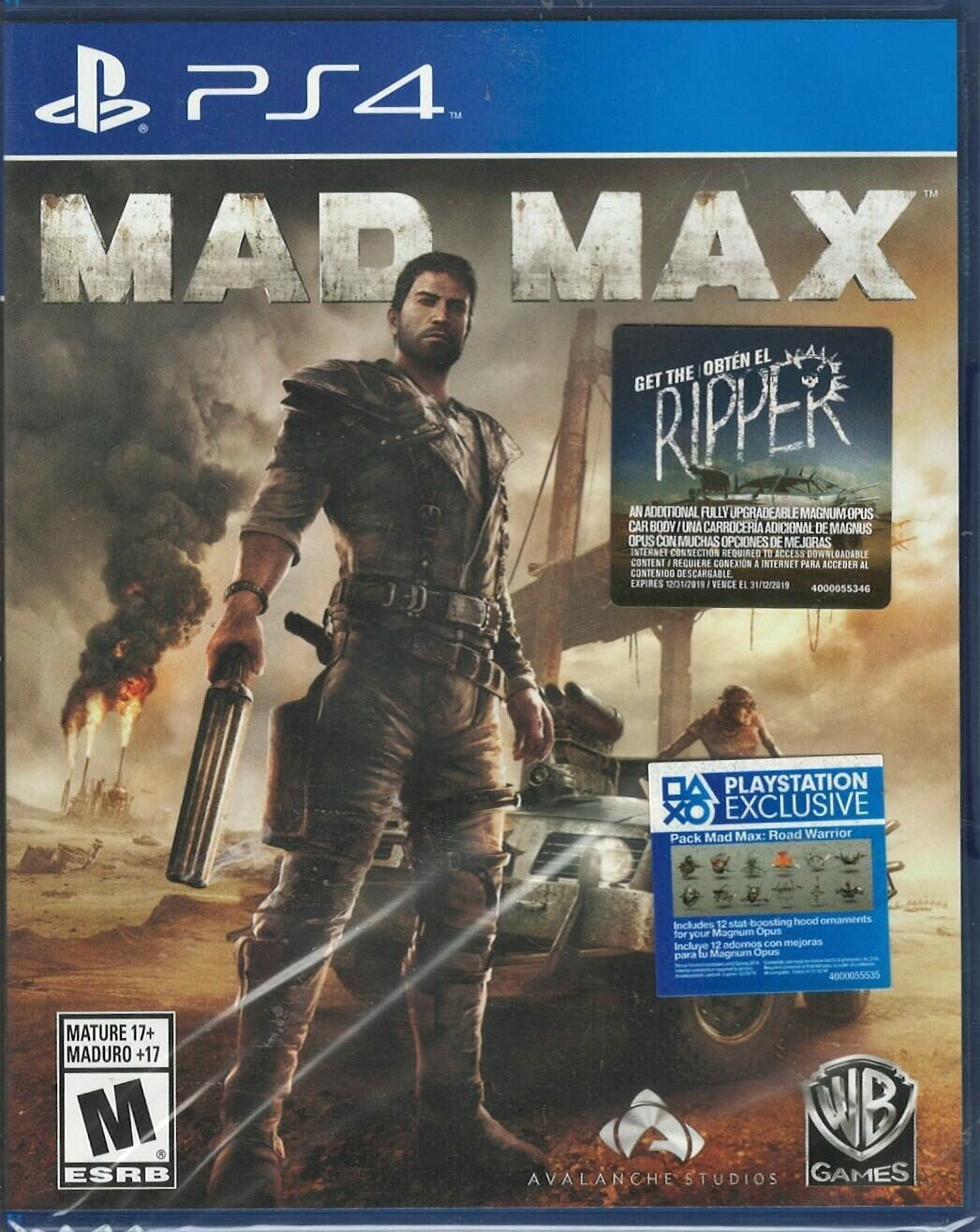 PRODUCT DETAILS 【商品情報】・商品名：Mad Max - PlayStation 4・対応機種：プレイステーション4（PS4）・仕様：北米版（NTSC-U/C）・言語：英語【コンディション】・新品未開封の海外直輸入品です。・パッケージに輸送によるスレ・小傷がある場合があります。 ■ 北米版ゲームについてのご注意（必ずお読みください） 【北米版 ゲームについてのご注意】こちらの商品は、北米版（海外仕様）のゲームソフトです。・プレイステーション4（PS4）本体はリージョンフリーのため、日本国内の本体でもプレイいただけます。・ゲーム内の表示および音声は、基本的に英語です。日本語には対応していない場合があります。・オンライン機能・ダウンロードコンテンツ等は、アカウントの地域により利用できない場合があります。・海外版であることを理由とした返品・交換はお受けできません。 ■ ご注意 ・掲載画像は実物に近い色味になるよう調整しておりますが、ご利用の環境により差異が生じる場合があります。・複数店舗で在庫を共有しているため、ご注文後に在庫切れとなる場合がございます。・海外倉庫からのお取り寄せのため、発送までに数日〜2〜3週間程度かかる場合があります。 ■ 納期についてお届けの目安を必ずご確認ください。 ご注意 海外からの輸入品となります。海外輸送のため、外箱に軽微なスレ等がある場合がございますが、商品本体には影響ございません。 ※在庫状況は仕入先の在庫情報をもとに出来る限り正確に表示しておりますが、取寄せ商品のため、タイミングによりご注文後に欠品・キャンセルとなる場合がございます。