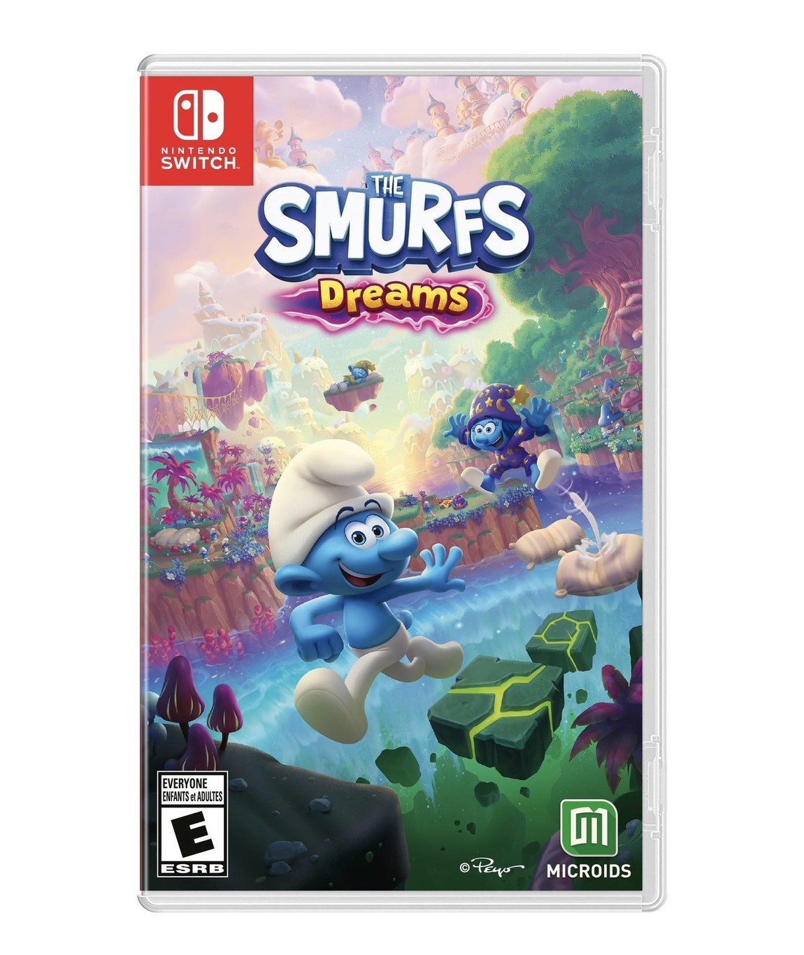 PRODUCT DETAILS 【商品情報】・商品名：The Smurfs: Dreams - Nintendo Switch・対応機種：ニンテンドースイッチ（Switch）・仕様：北米版（NTSC-U/C）・言語：英語【コンディション】・新品未開封の海外直輸入品です。・パッケージに輸送によるスレ・小傷がある場合があります。 ■ 北米版ゲームについてのご注意（必ずお読みください） 【北米版 ゲームについてのご注意】こちらの商品は、北米版（海外仕様）のゲームソフトです。・ニンテンドースイッチ（Switch）本体はリージョンフリーのため、日本国内の本体でもプレイいただけます。・ゲーム内の表示および音声は、基本的に英語です。日本語には対応していない場合があります。・オンライン機能・ダウンロードコンテンツ等は、アカウントの地域により利用できない場合があります。・海外版であることを理由とした返品・交換はお受けできません。 ■ ご注意 ・掲載画像は実物に近い色味になるよう調整しておりますが、ご利用の環境により差異が生じる場合があります。・複数店舗で在庫を共有しているため、ご注文後に在庫切れとなる場合がございます。・海外倉庫からのお取り寄せのため、発送までに数日〜2〜3週間程度かかる場合があります。 ■ 納期についてお届けの目安を必ずご確認ください。 ご注意 海外からの輸入品となります。海外輸送のため、外箱に軽微なスレ等がある場合がございますが、商品本体には影響ございません。 ※在庫状況は仕入先の在庫情報をもとに出来る限り正確に表示しておりますが、取寄せ商品のため、タイミングによりご注文後に欠品・キャンセルとなる場合がございます。